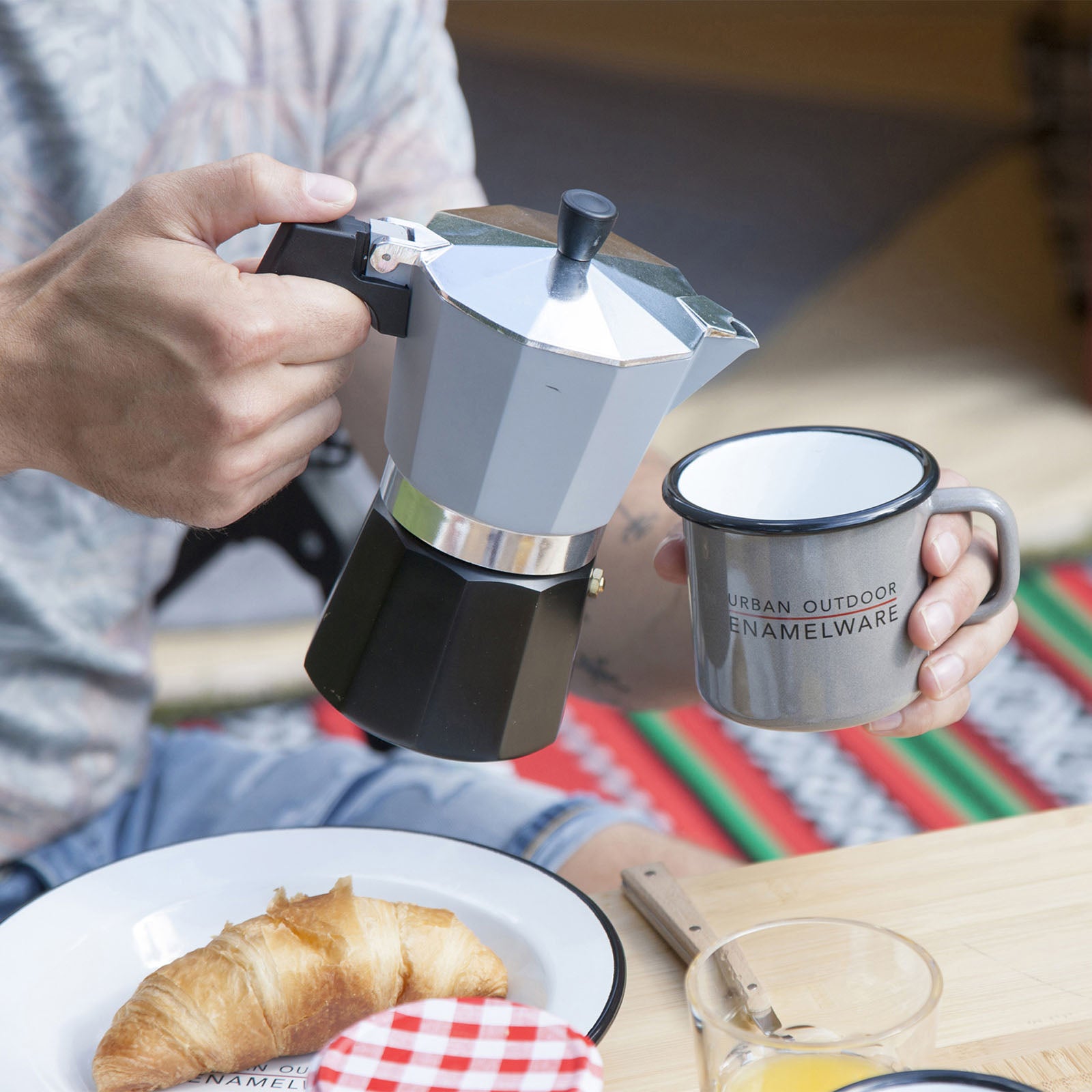 BO-CAMP Espresso Maker Percolator - Coffee Maker Espresso Pot Aluminum 2-6 Cups