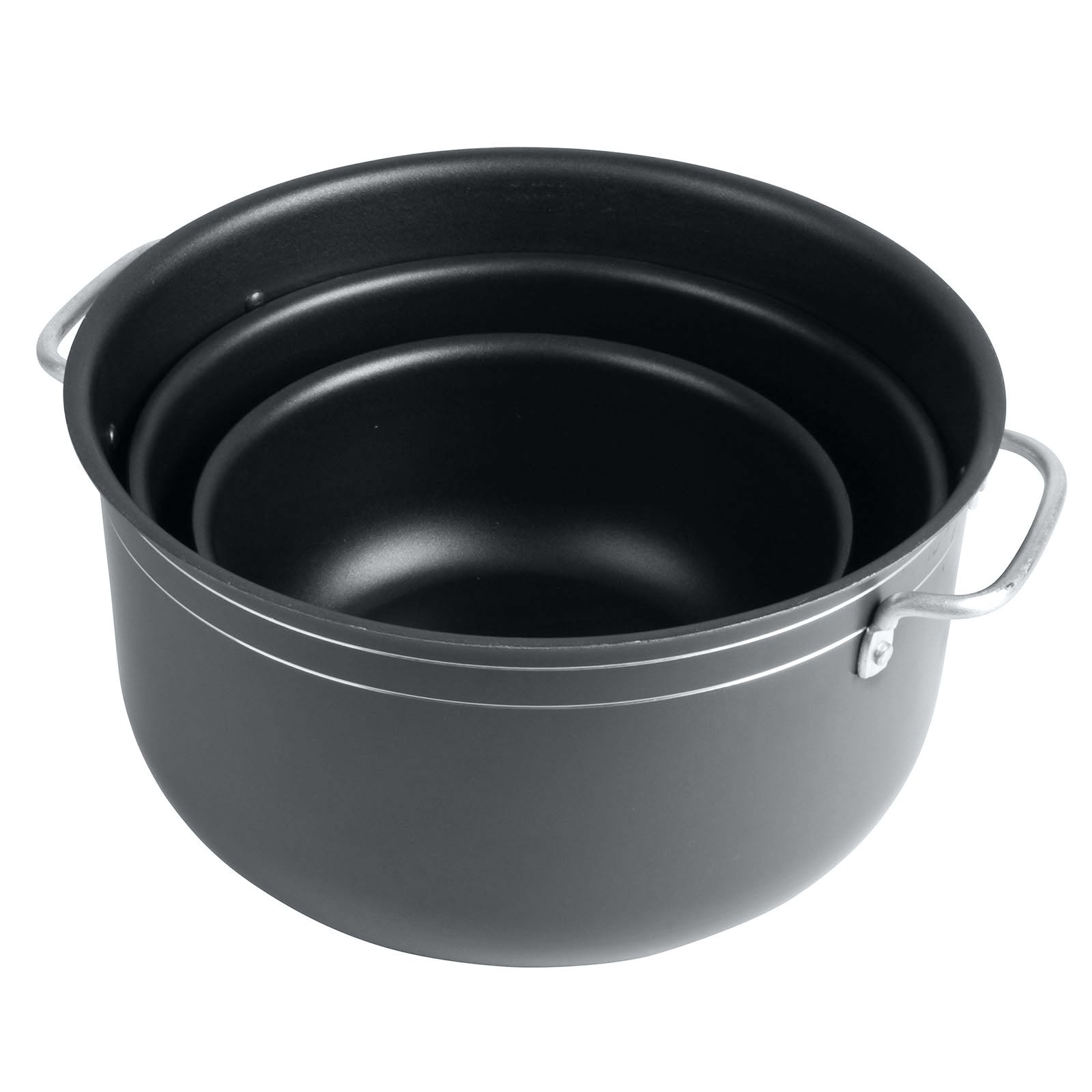 BO-CAMP Kookset voor op de camping, aluminium, trekking, 7-delige set met pannen en potten