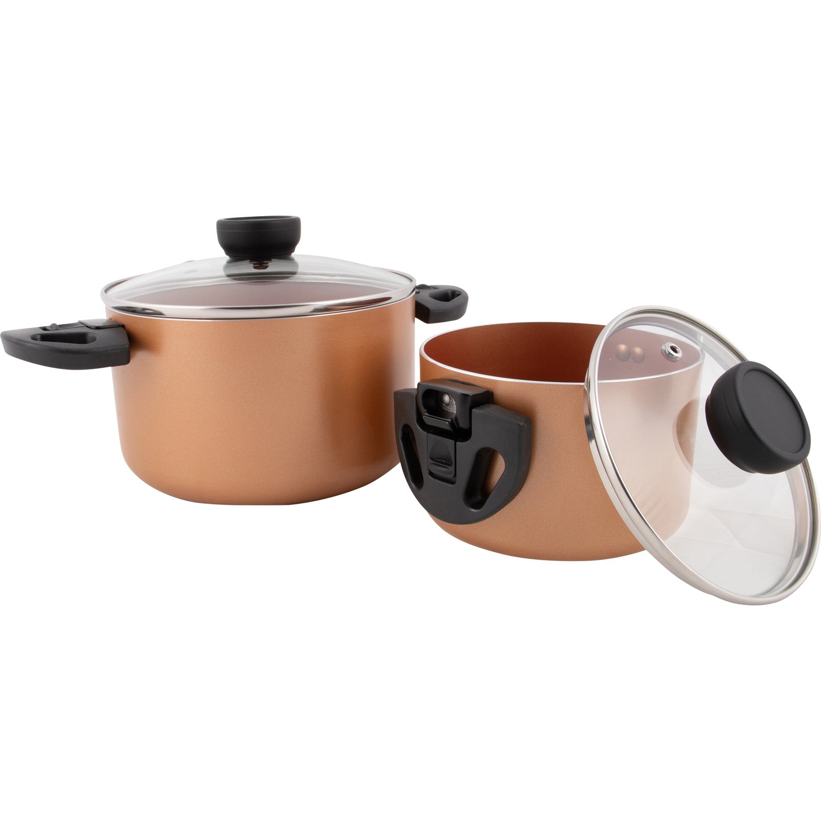 BO-CAMP pot set ceramic coating Slauson induction pot lid aluminum light