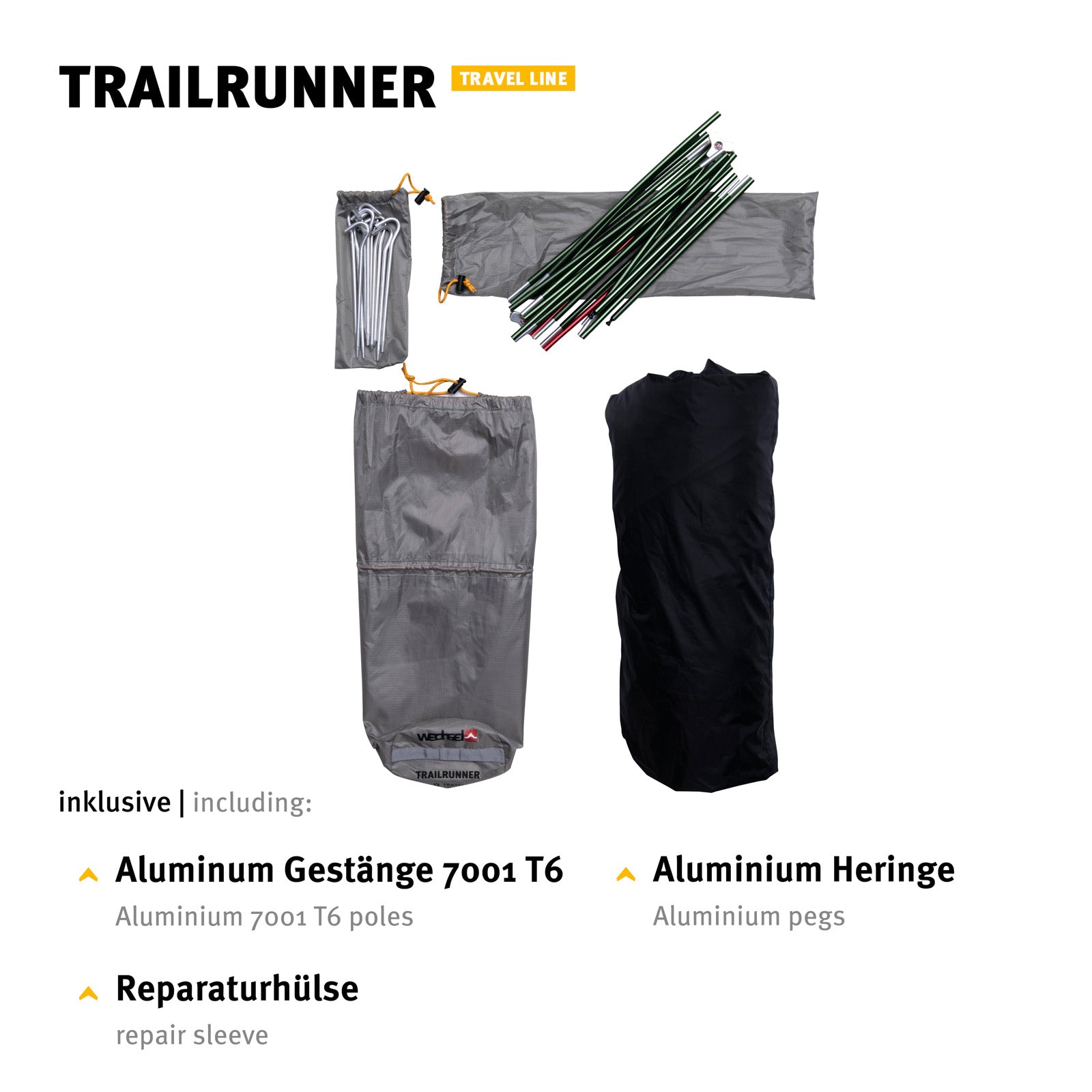 WECHSEL Tente trekking Trailrunner 1-2 personnes camping tente vélo bivouac 2,18 kg