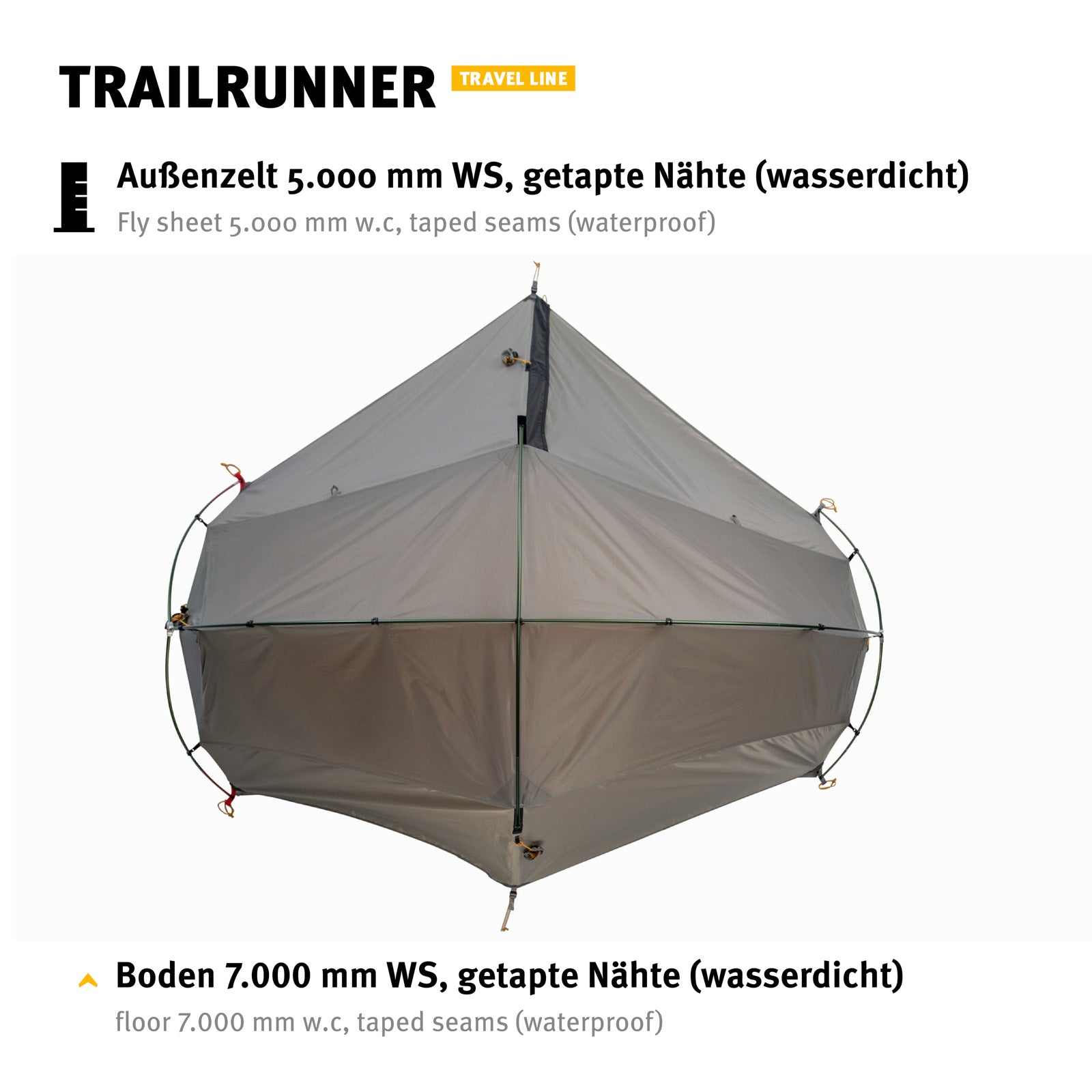 WECHSEL Tente trekking Trailrunner 1-2 personnes camping tente vélo bivouac 2,18 kg