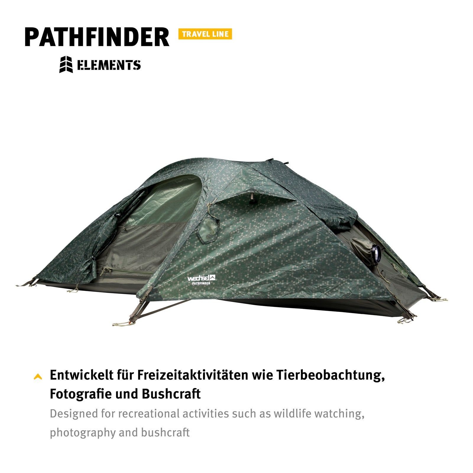 WECHSEL Trekkingtent Pathfinder Elements 1-persoons geodetische bivaktent aluminium 2,5 kg