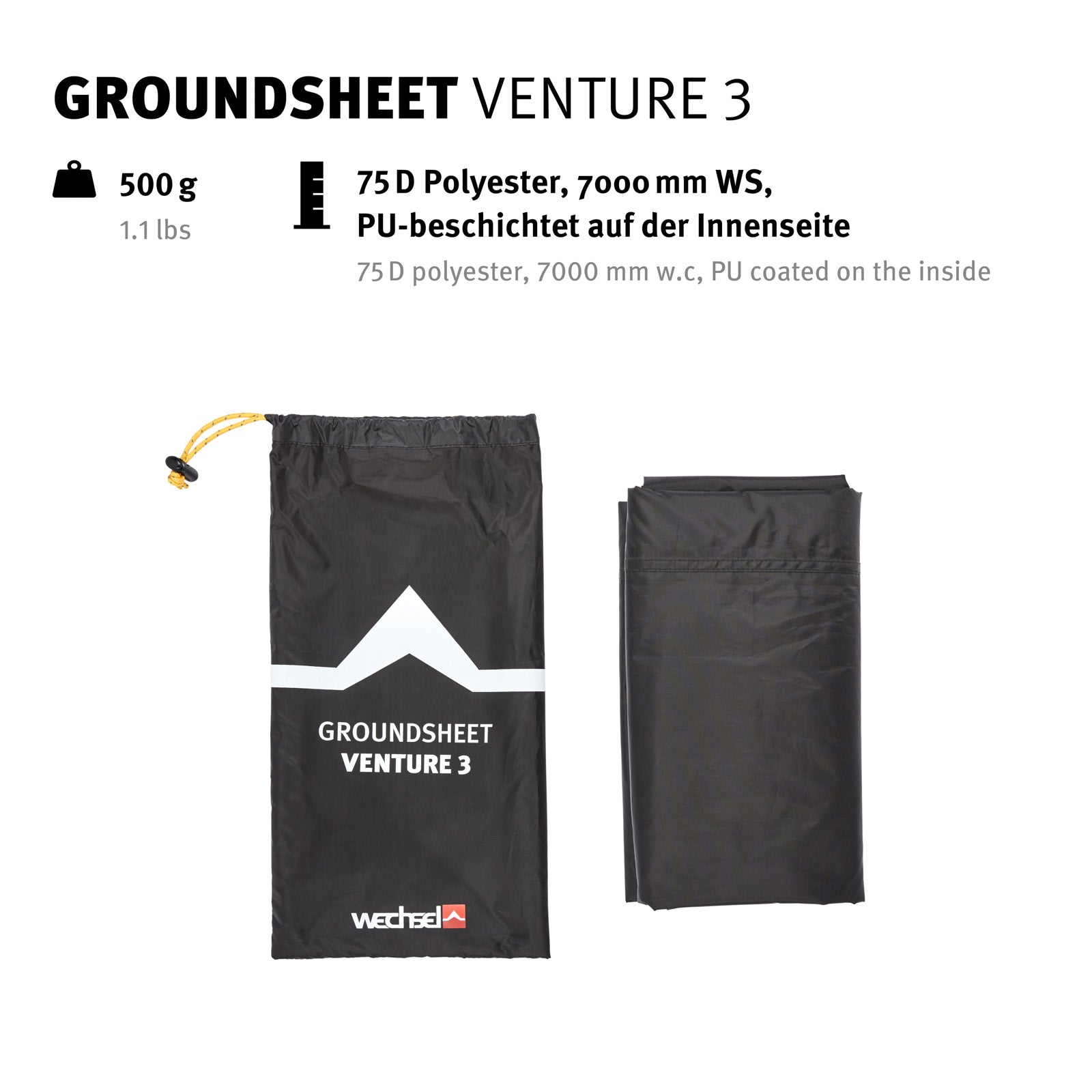 WECHSEL Groundsheet Für Endeavour Zusätzlicher Zeltboden Camping Plane Passgenau