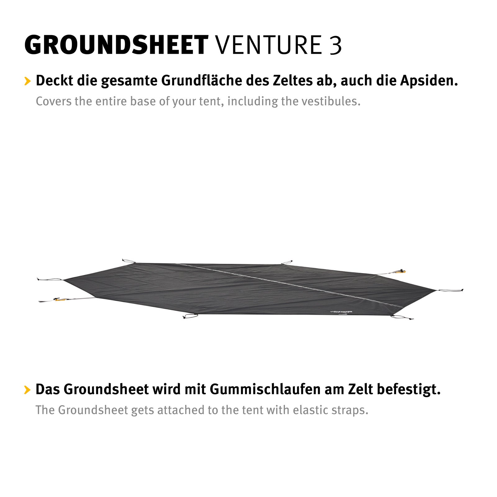 CHANGE Tapis de sol pour tente supplémentaire Venture 3, bâche de camping, ajustement parfait
