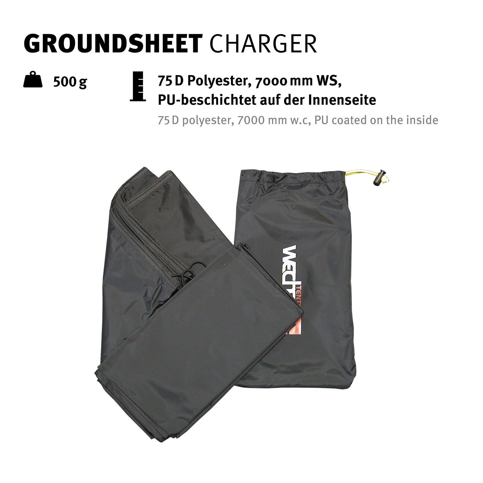 WECHSEL Groundsheet Für Charger 3 Zusätzlicher Zeltboden Camping Plane Passgenau