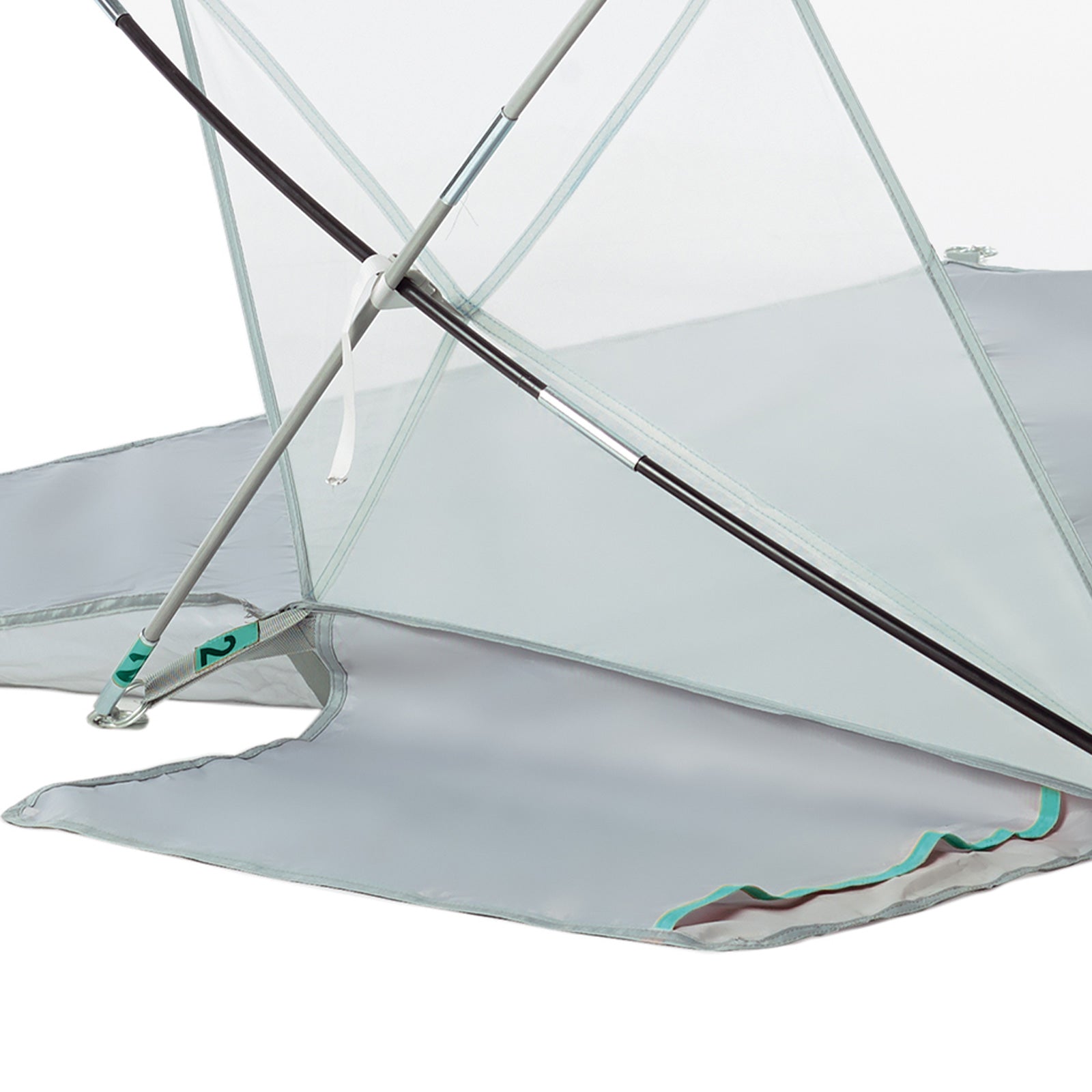 TERRA NATION Strandmuschel Roa Kohu rPET Strand Zelt Wind Schutz UPF50 Recycelt