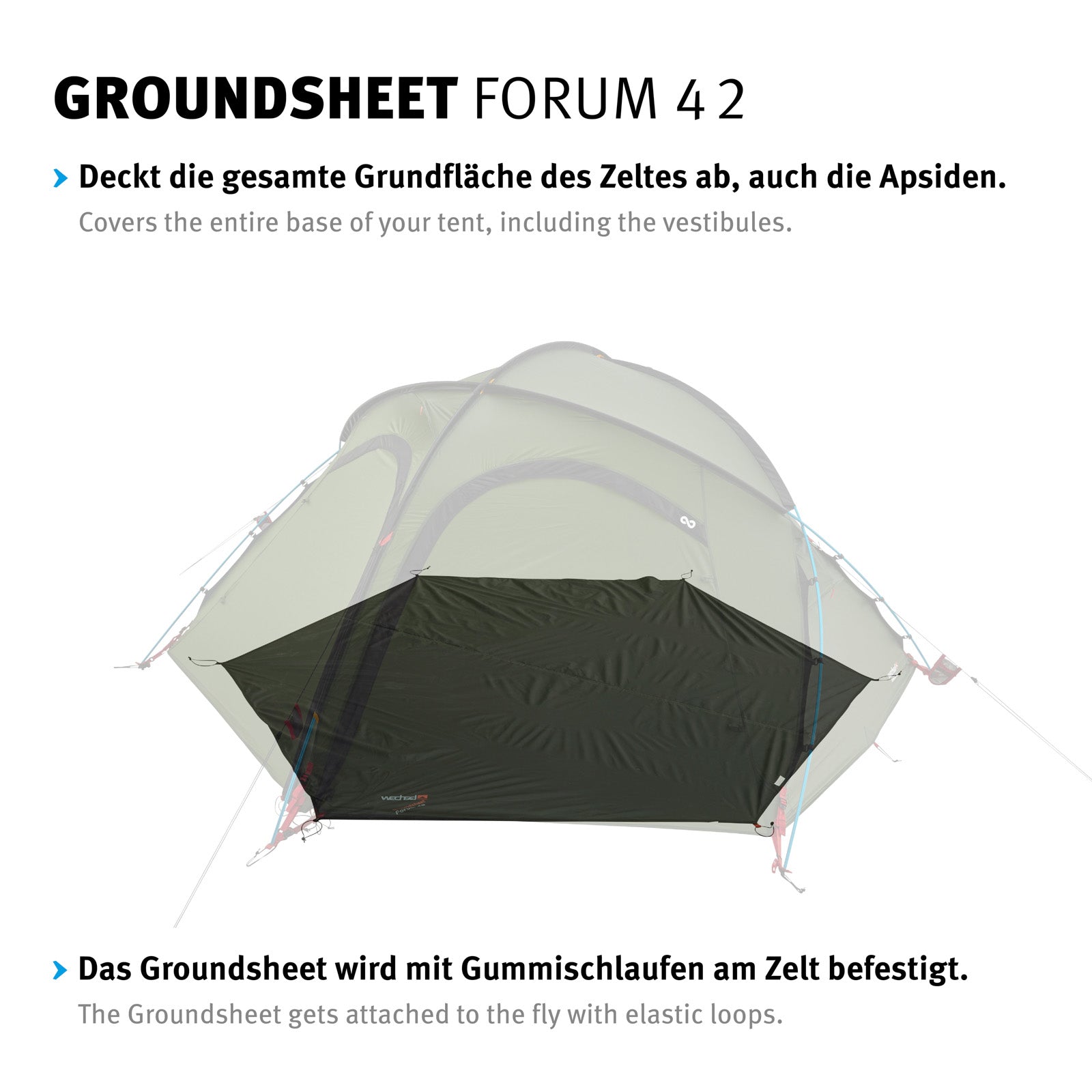 WECHSEL Groundsheet Für Forum 42 Zusätzlicher Zeltboden Camping Plane Passgenau