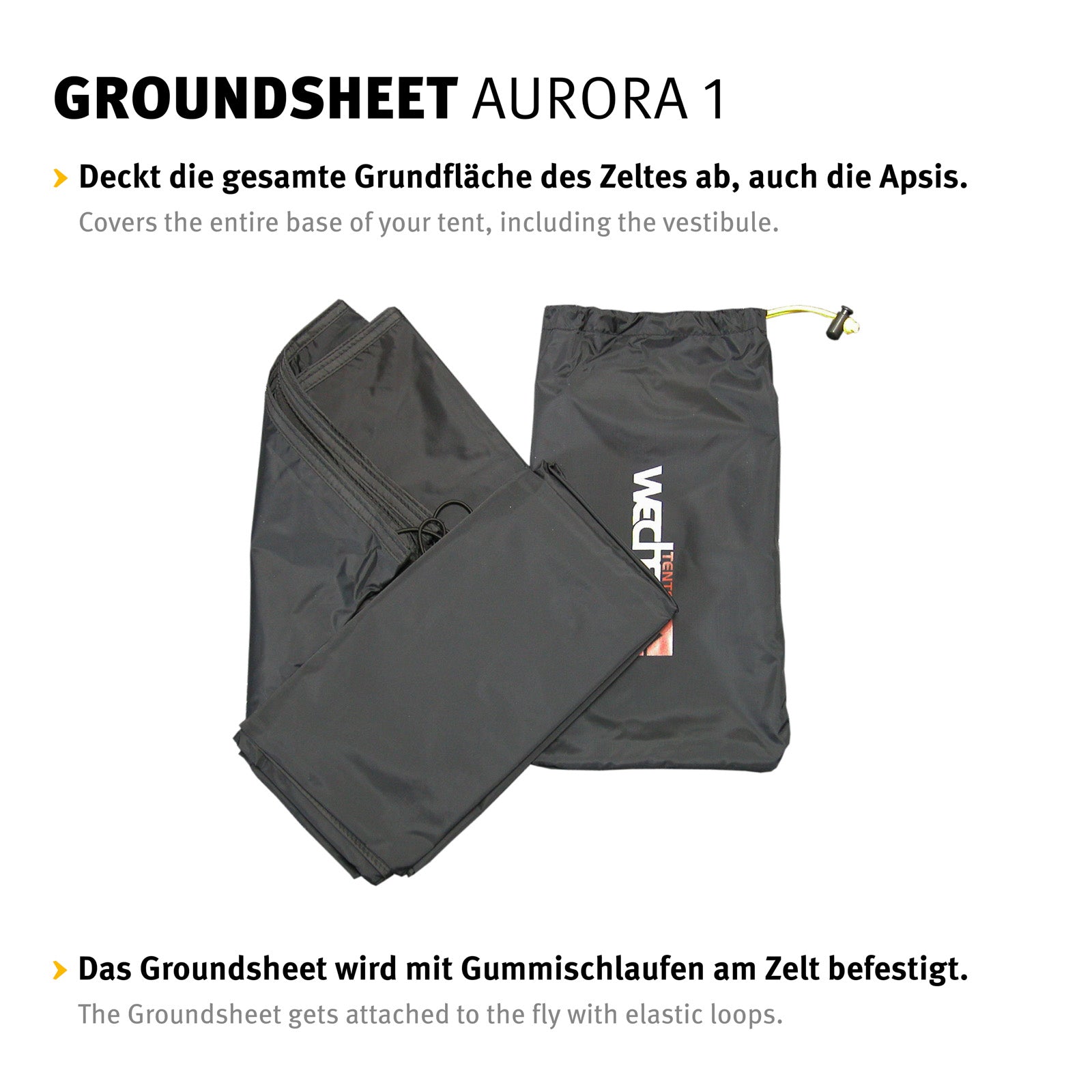 WECHSEL Groundsheet Für Aurora 1 Zusätzlicher Zeltboden Camping Plane Passgenau