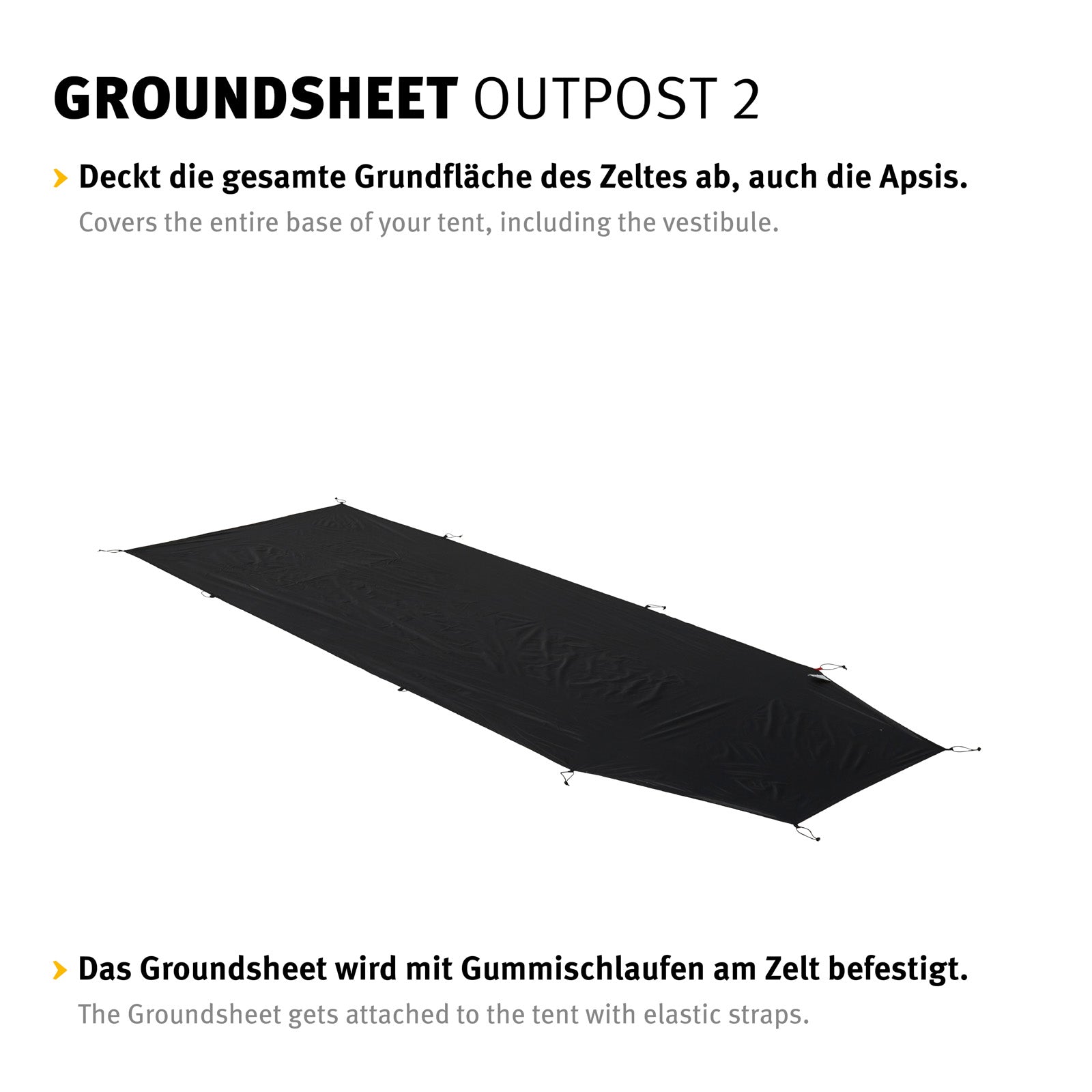 CHANGE Tapis de sol pour tente supplémentaire Outpost 2, bâche de camping, ajustement parfait