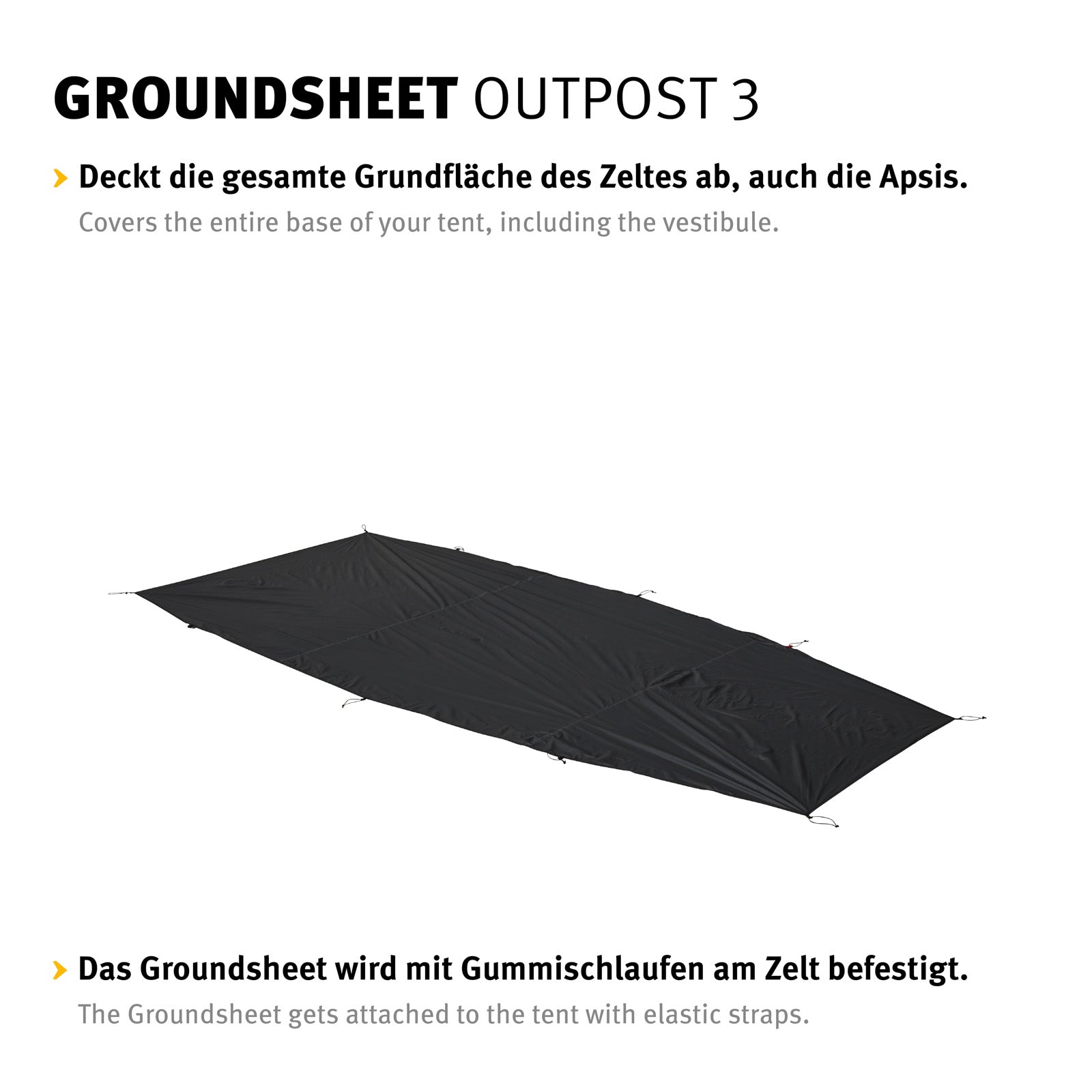 VERVANGING Grondzeil voor Outpost 3 Extra tentbodem Campingzeil Past precies