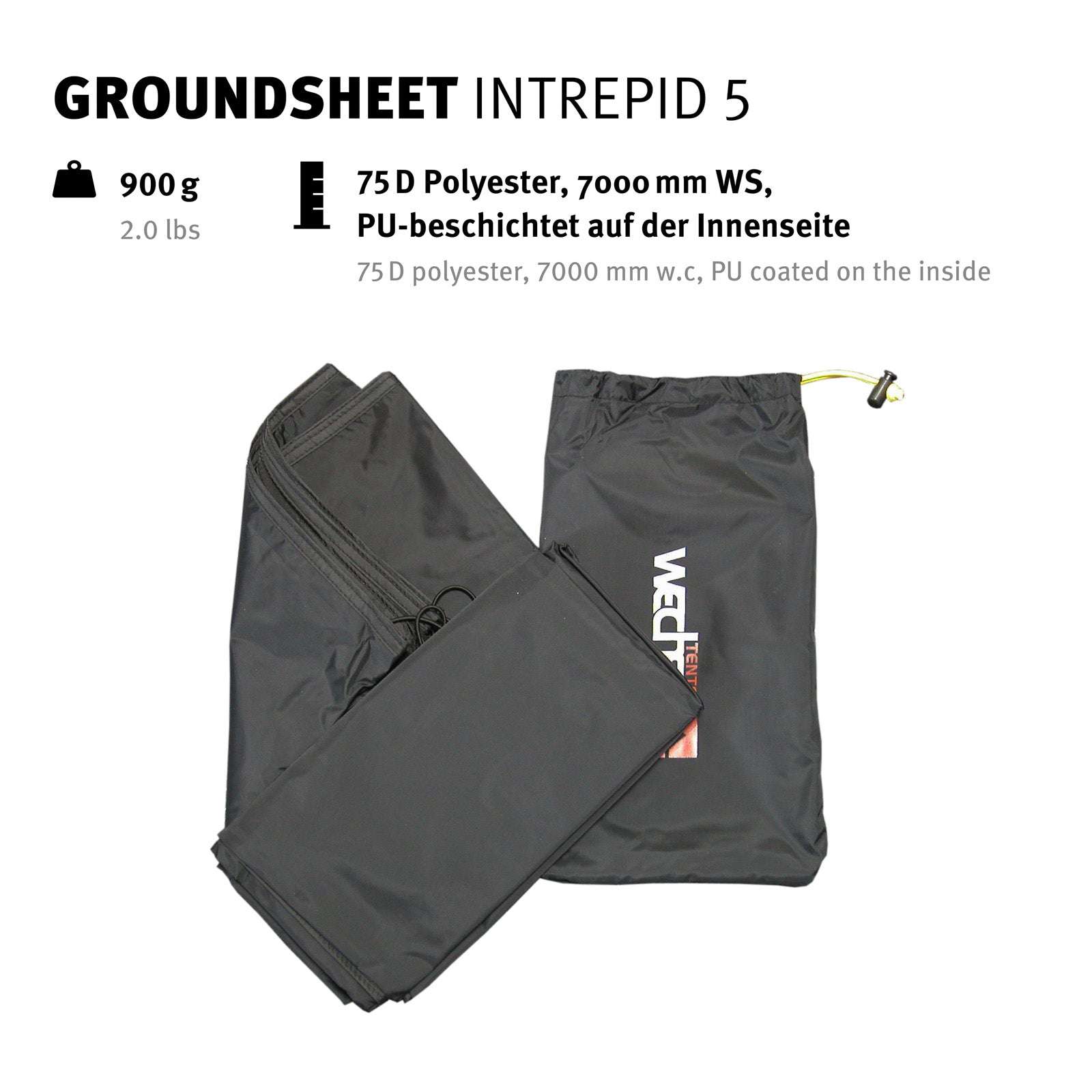 WECHSEL Groundsheet Für Intrepid 5 Zusätzlicher Zeltboden Camping Plane Passgenau