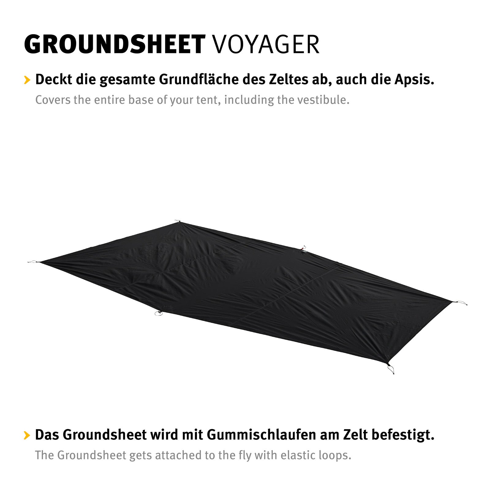 Tapis de sol CHANGE pour tente supplémentaire Voyager, bâche de camping, ajustement parfait