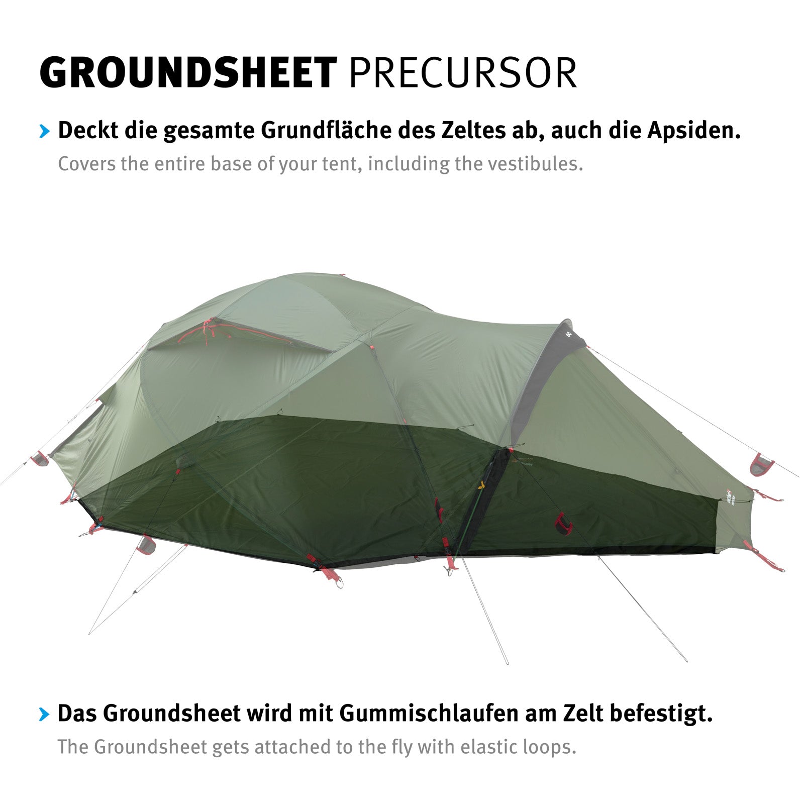 CHANGE Tapis de sol pour tente supplémentaire Precursor, bâche de camping, ajustement parfait