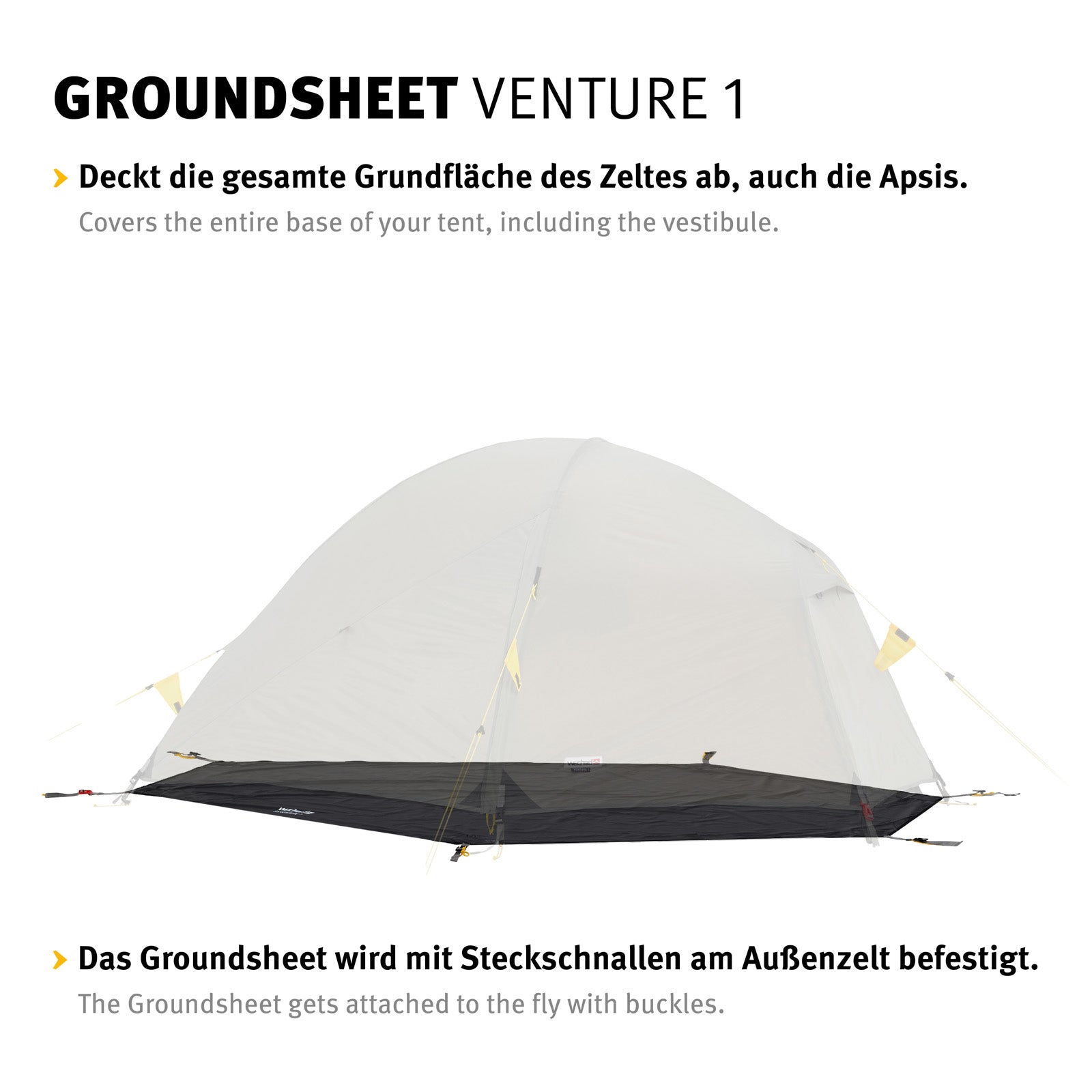 CHANGE Tapis de sol pour tente Venture 1 supplémentaire, bâche de camping, ajustement parfait