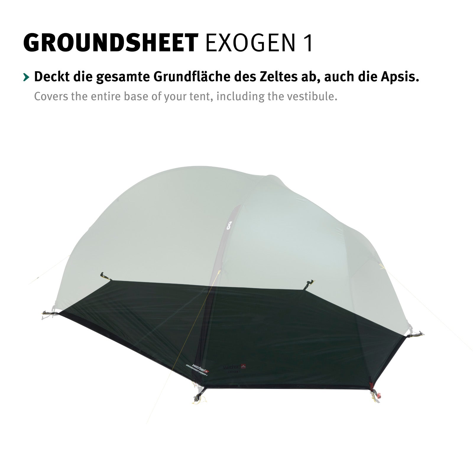 WECHSEL Groundsheet Für Exogen 1 Zusätzlicher Zeltboden Camping Plane Passgenau
