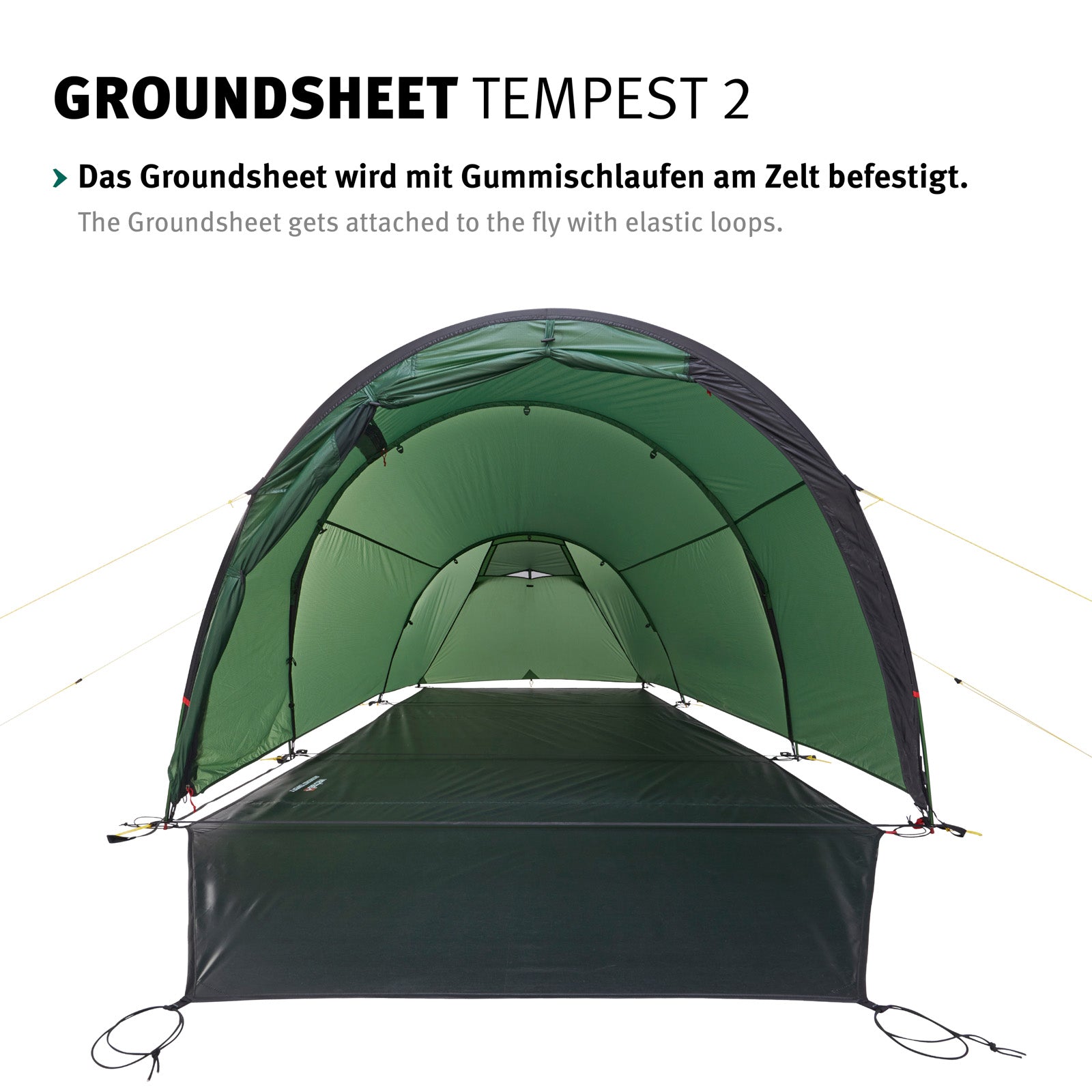 WECHSEL Groundsheet voor Tempest 2 Extra tentbodem Campingzeil Op maat