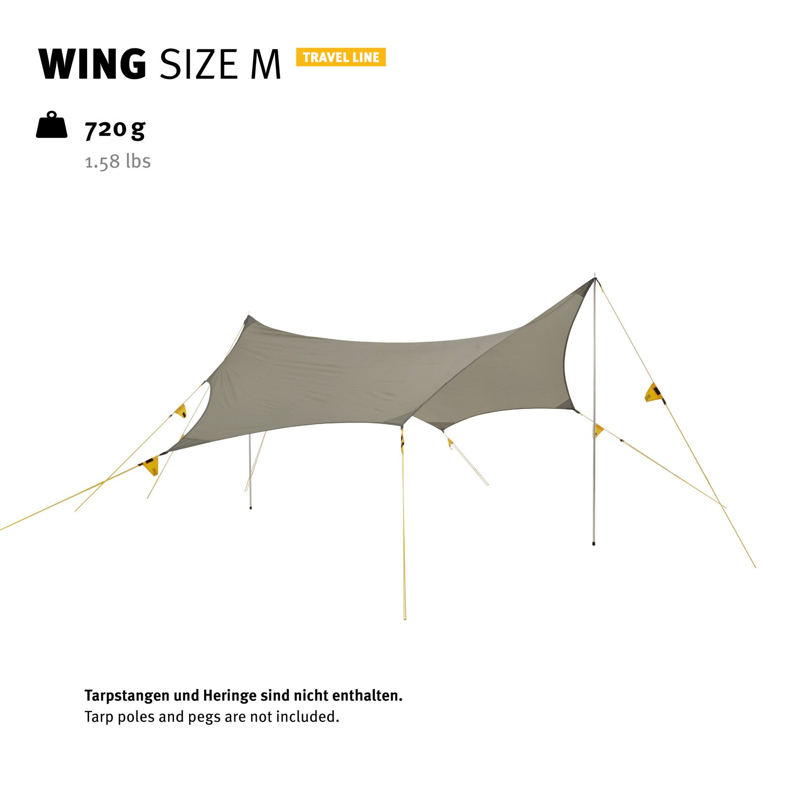 WECHSEL Tarp Wing M Camping Sunshade Front Tent Roof Tarpaulin Rain Cover Lightweight