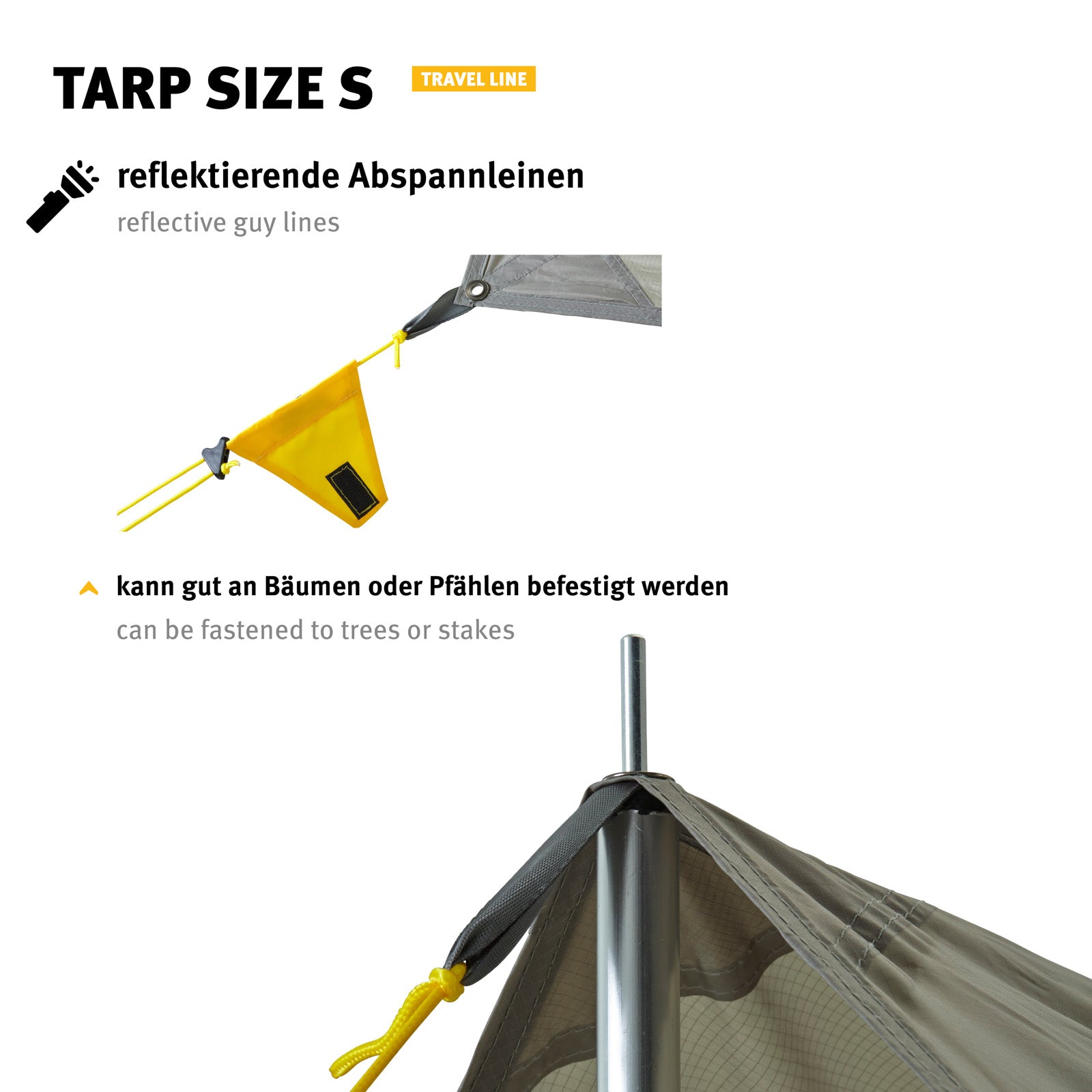WECHSEL Tarp S Travel Line Camping Parasol Avant Tente Toit Bâche Protection Contre La Pluie