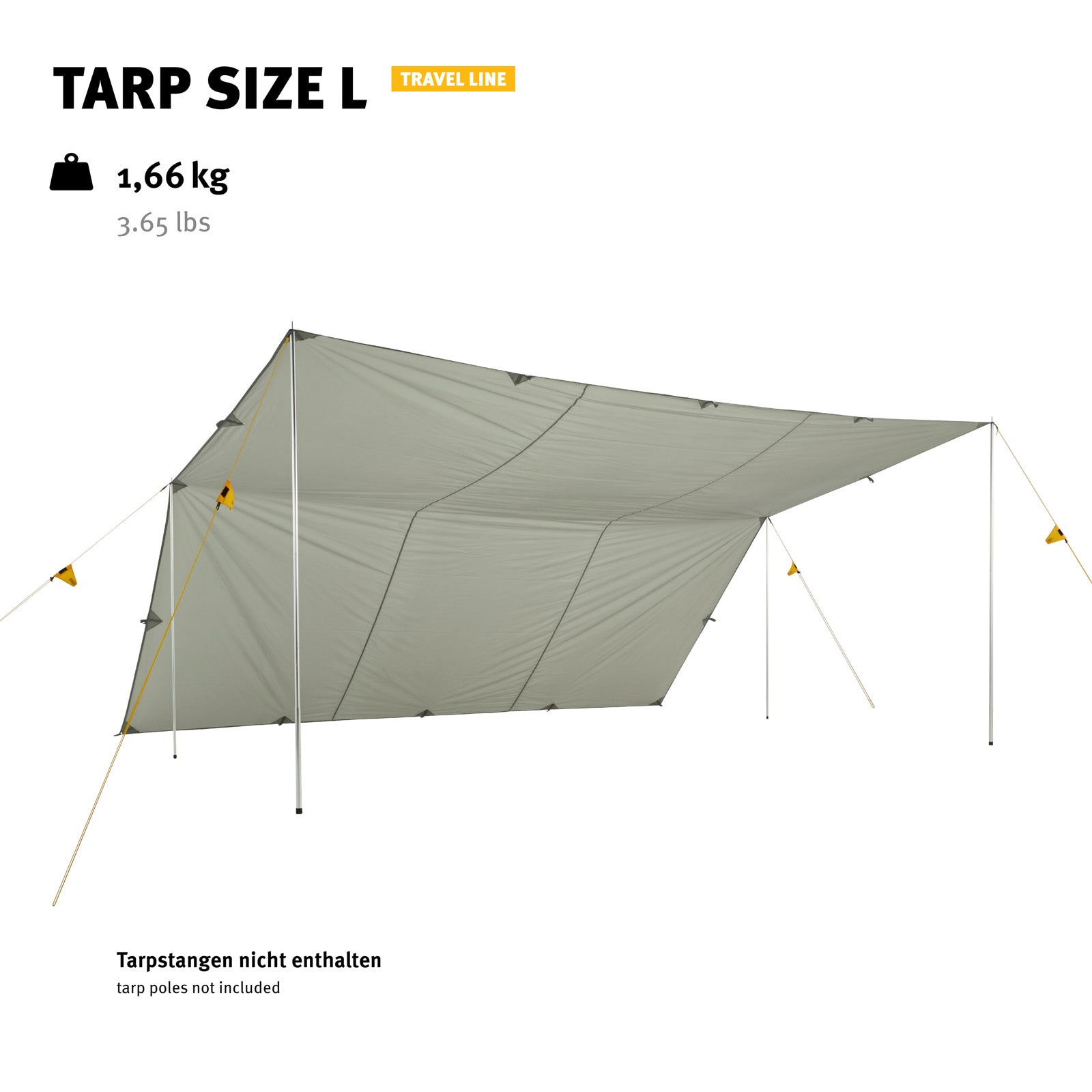 WECHSEL Tarp L Travel Line Camping Parasol Tente Avant Toit Bâche Protection Contre La Pluie