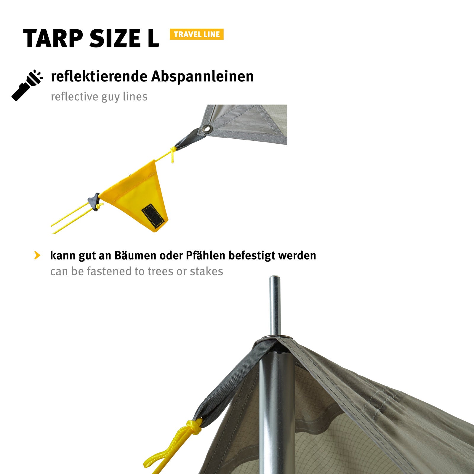 WECHSEL Tarp L Travel Line Camping Parasol Tente Avant Toit Bâche Protection Contre La Pluie