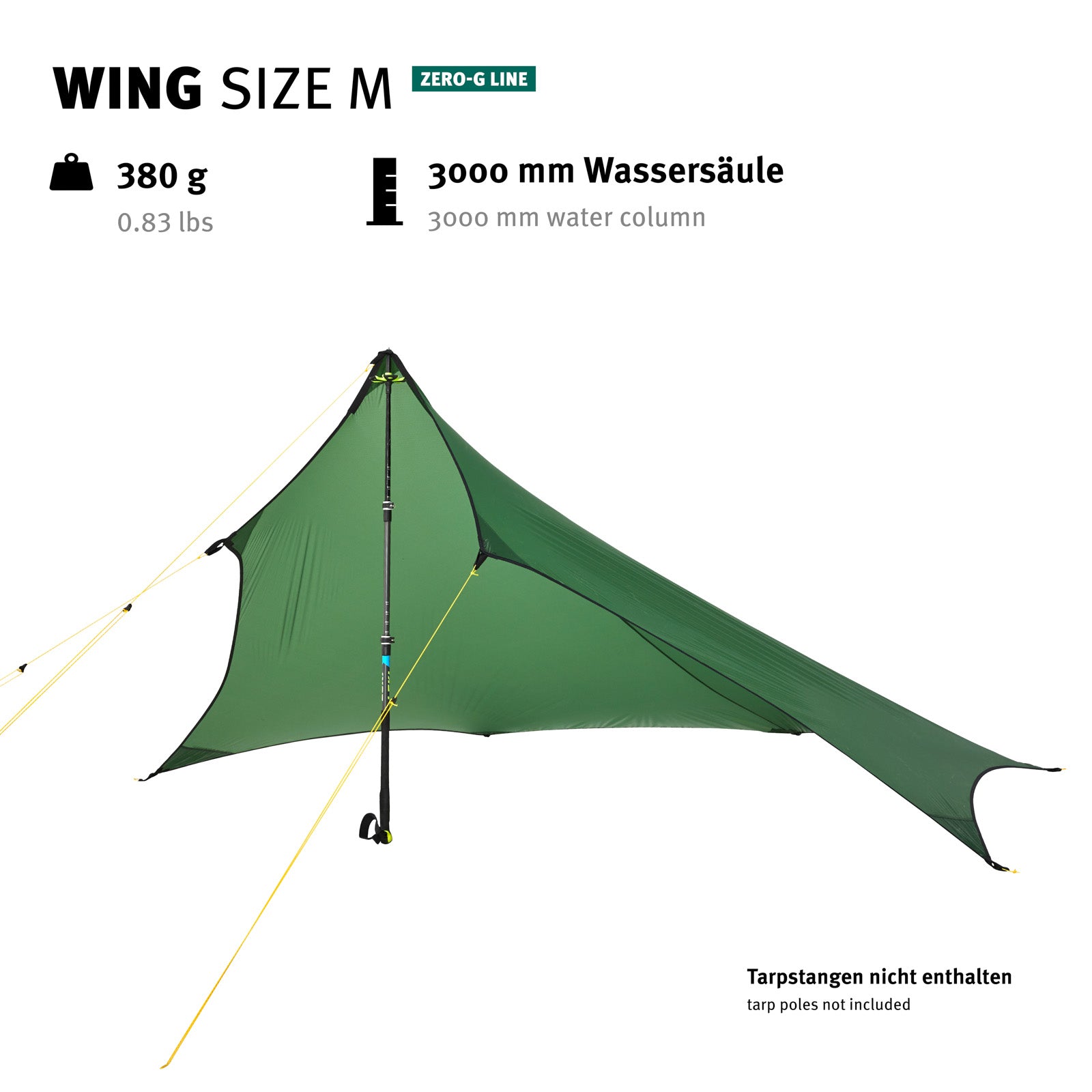 WECHSEL Tarp Wing M Zero-G : auvent de camping, bâche de protection contre la pluie à installer devant ta tente