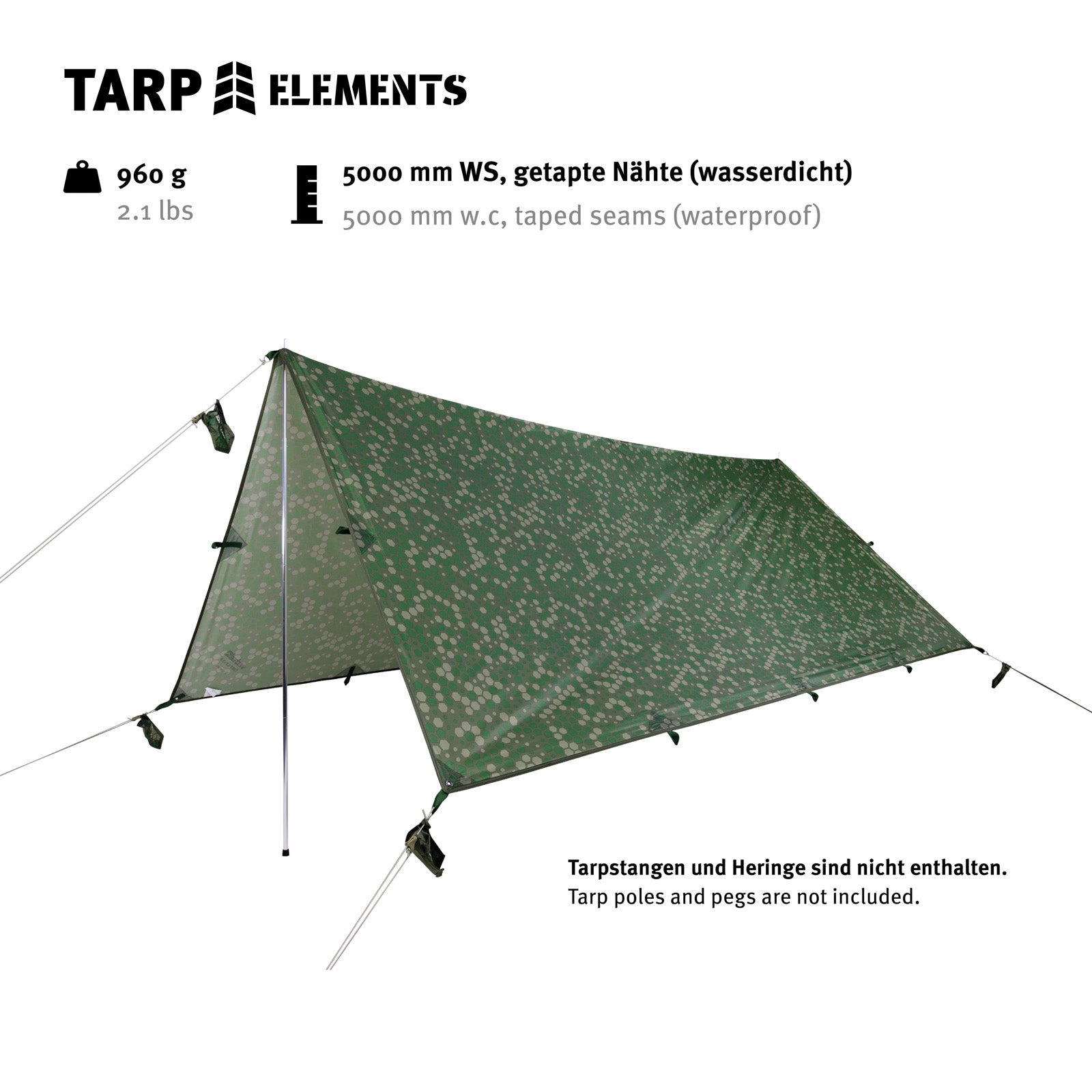 CHANGE Tarp Elements Camping Sun Shade Sail Front Tent Roof Tarpaulin Rain Cover Lightweight