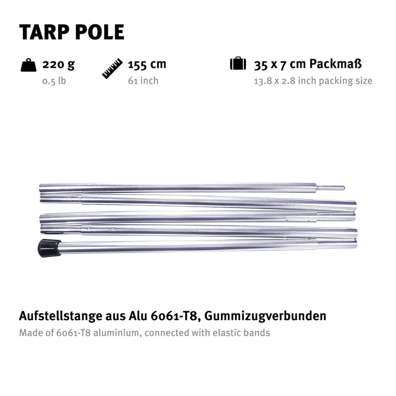 WECHSEL tent pole tarp pole erection pole awning tarp pole aluminum 155 cm