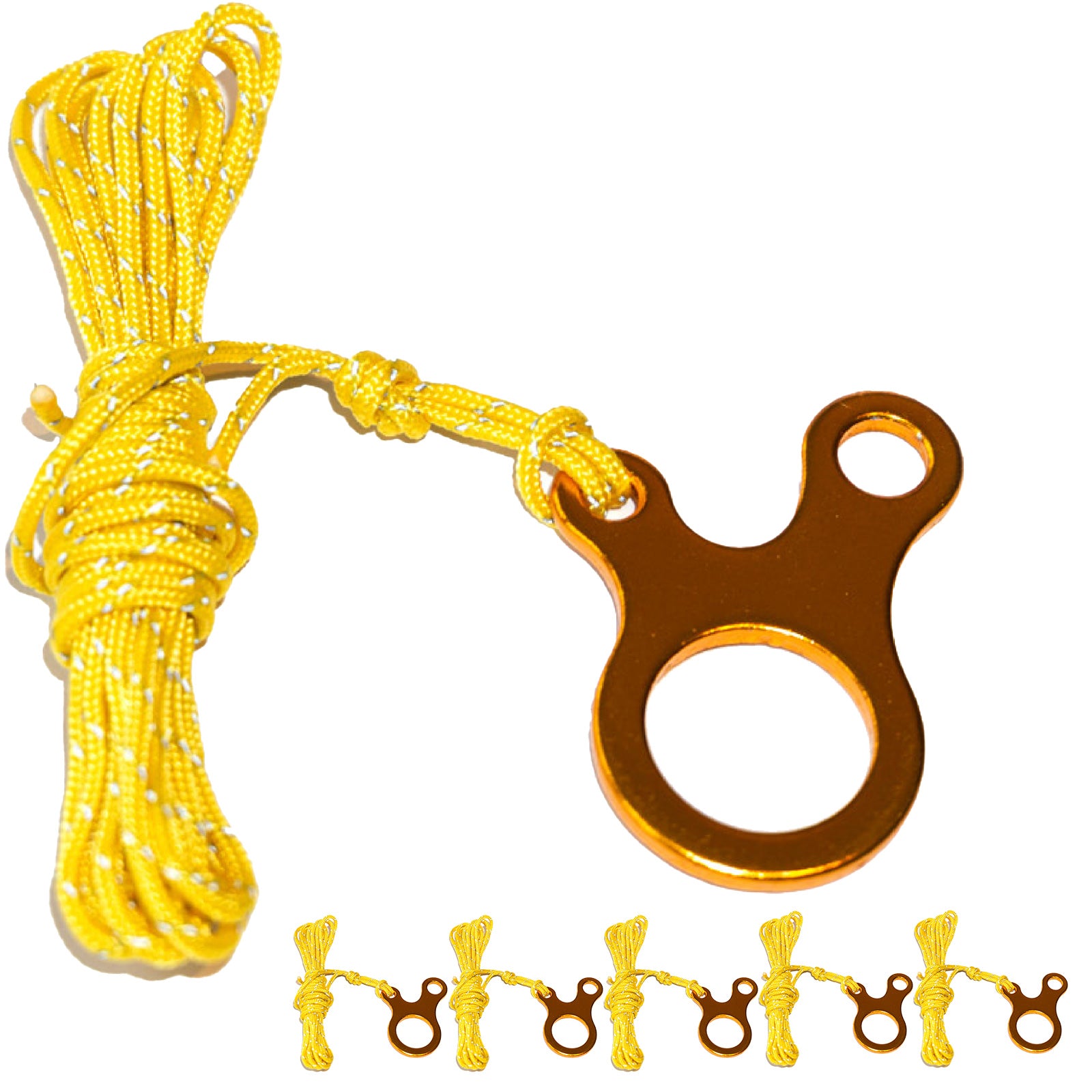 WECHSEL Seilspanner Morpher Set Dyneema Guy Line Stopper 4x Spanner Abspannleine