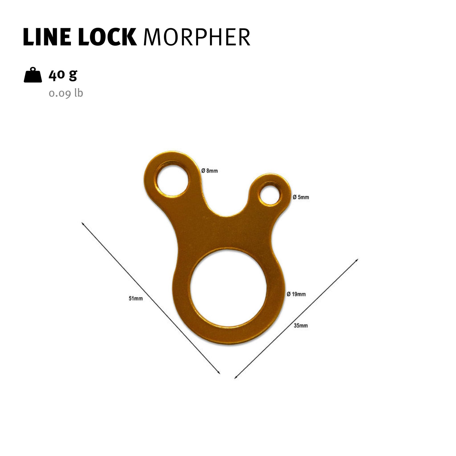 CHANGE Tendeur de corde Morpher Set Dyneema Guy Line Stopper 4x tendeur de hauban