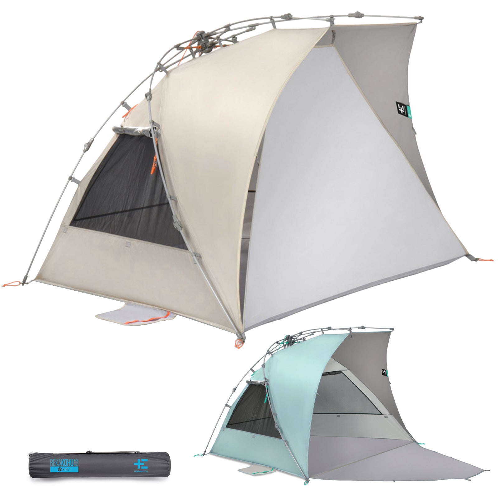 TERRA NATION Beach Shelter Reka Kohu Plus Automatic Seconds Tent UPF50 Recycled
