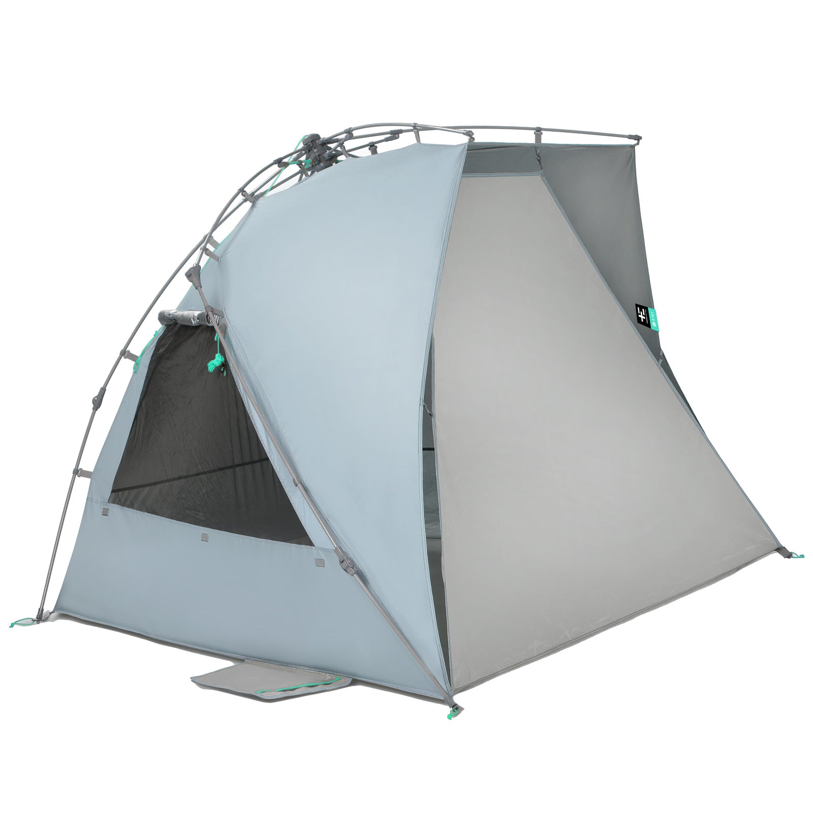 TERRA NATION Strandmuschel Kau Kohu rPET Automatik Sekunden Zelt UPF50+ Recycelt