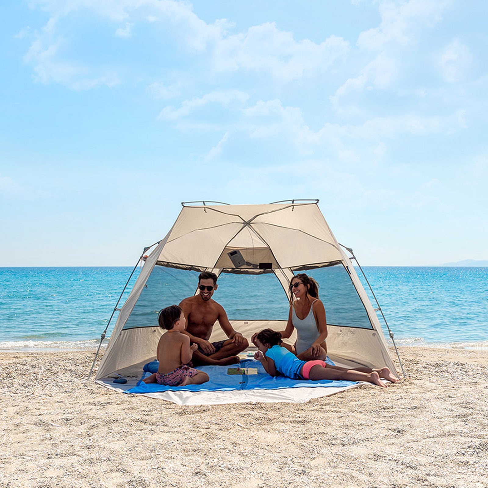 Abri de plage TERRA NATION Kau Kohu rPET Tente automatique de seconde main UPF50+ Recyclé