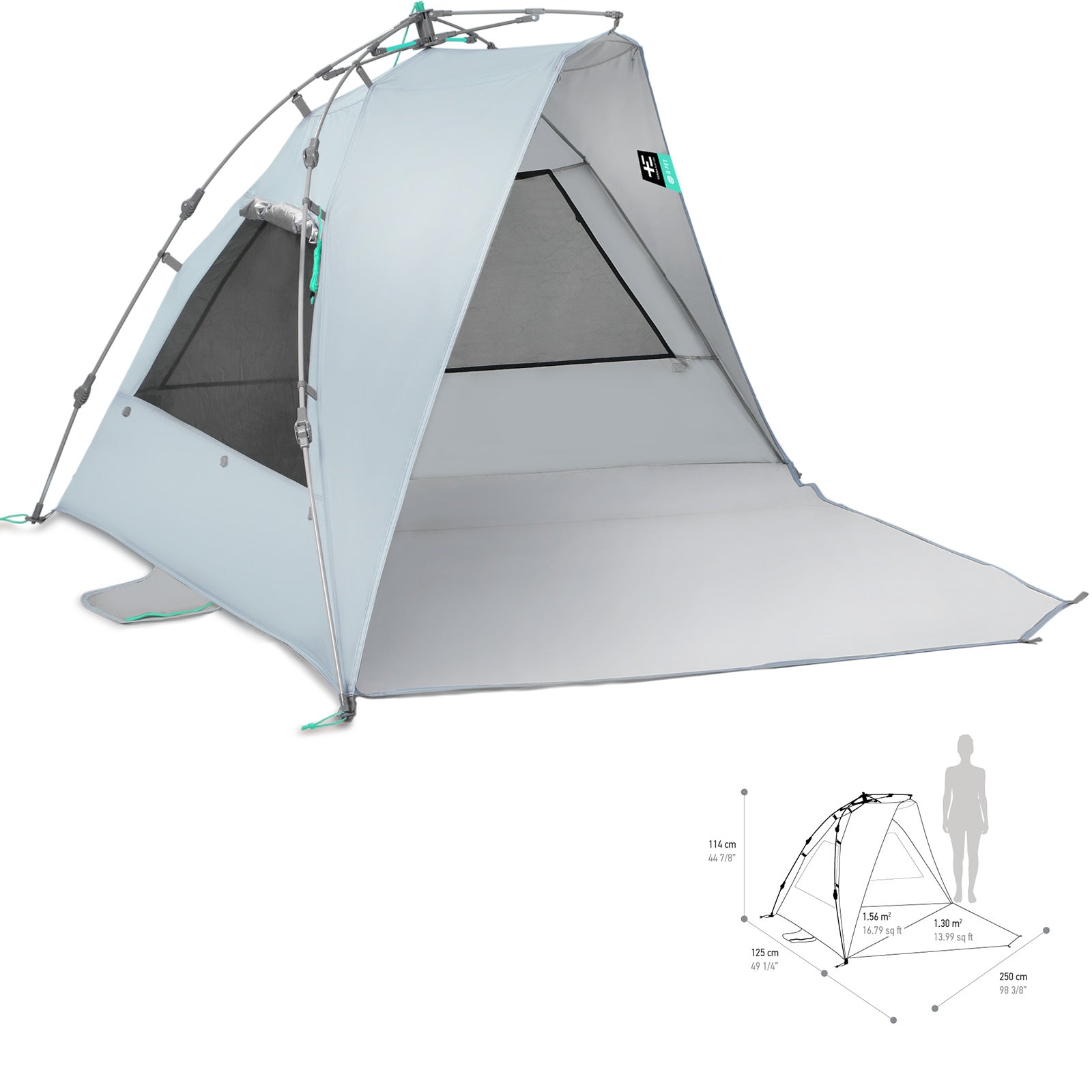 TERRA NATION Beach Shelter Hare Kohu rPET Automatic Seconds Beach Tent UPF50+