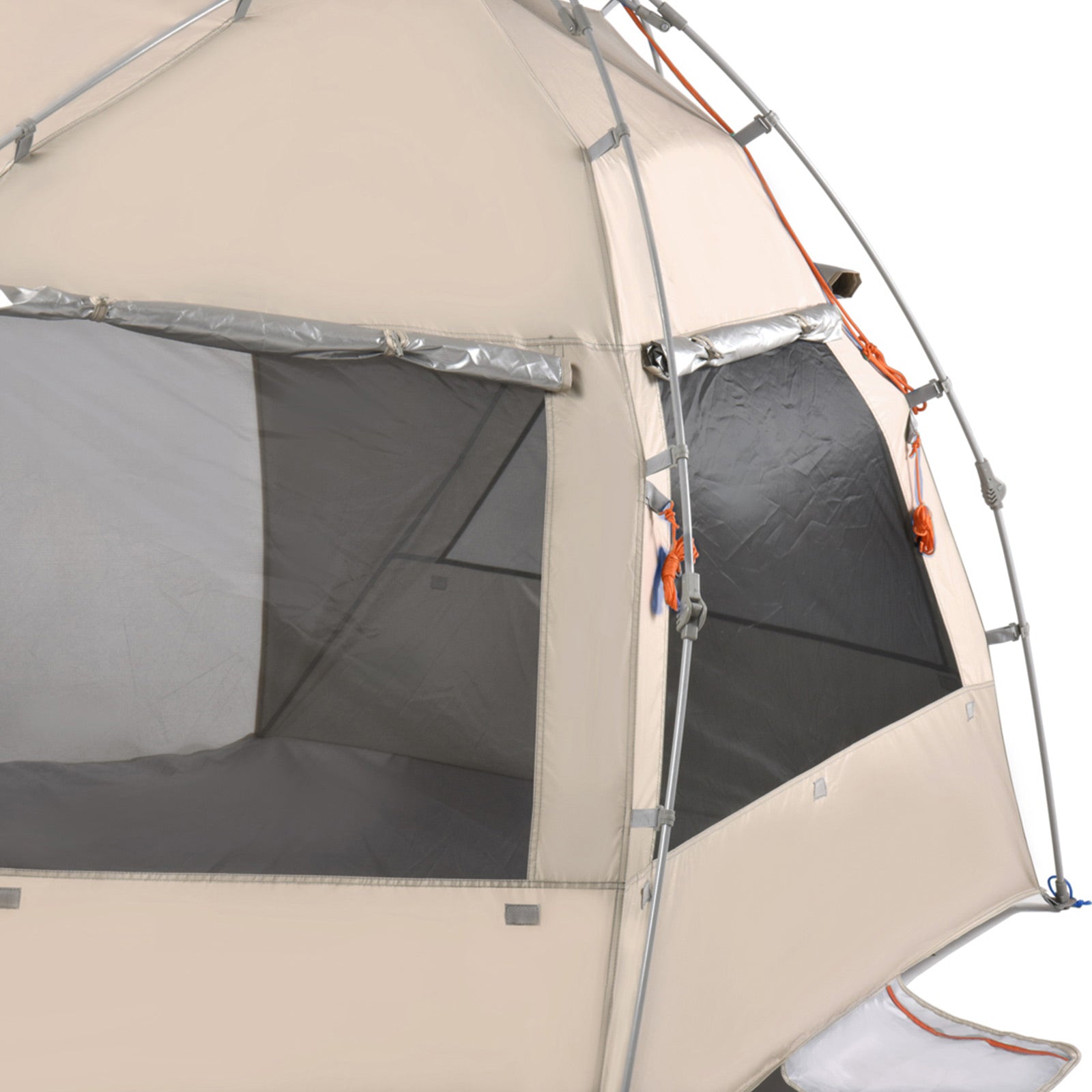 TERRA NATION Strandmuschel Kau Kohu rPET Automatik Sekunden Zelt UPF50+ Recycelt