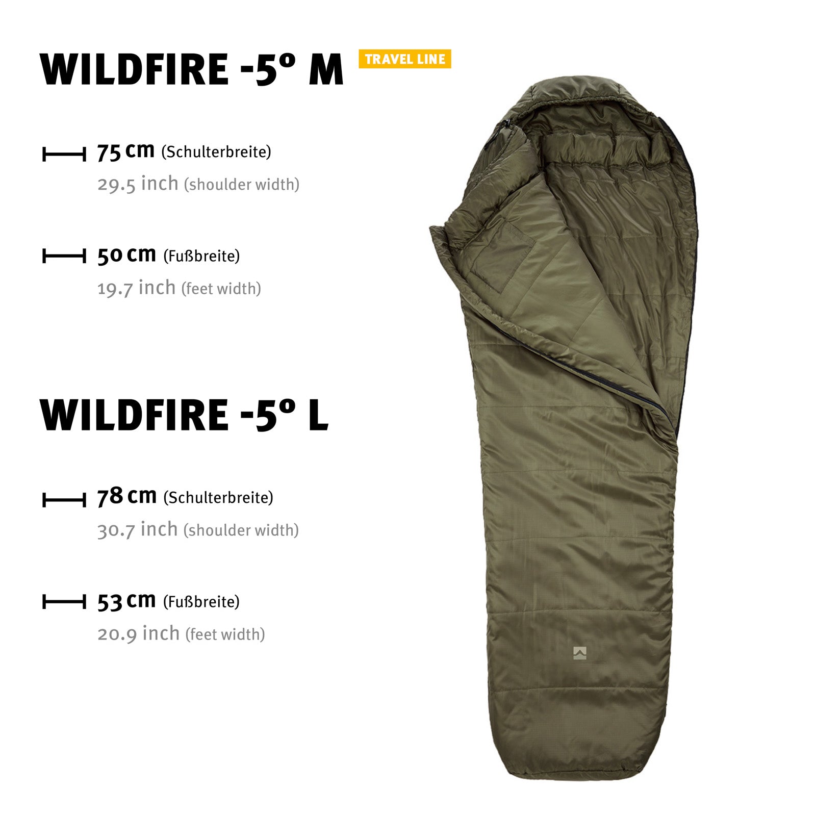 WECHSEL Mumienschlafsack Wildfire -5°C Outdoor 4 Jahreszeiten Winter Schlafsack