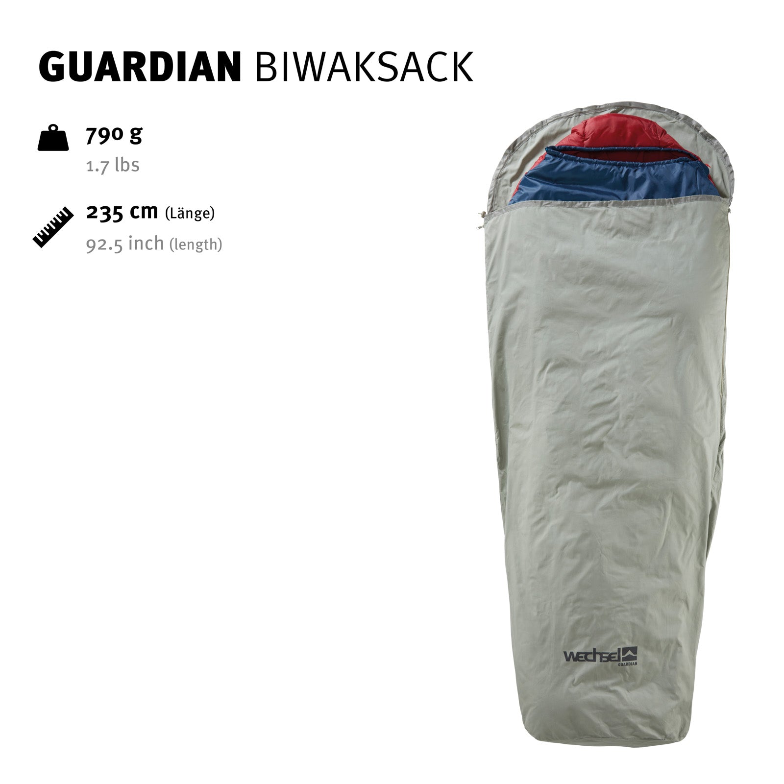 Sac de bivouac WECHSEL pour housse de sac de couchage Bivy Bivi Bag 100% coton