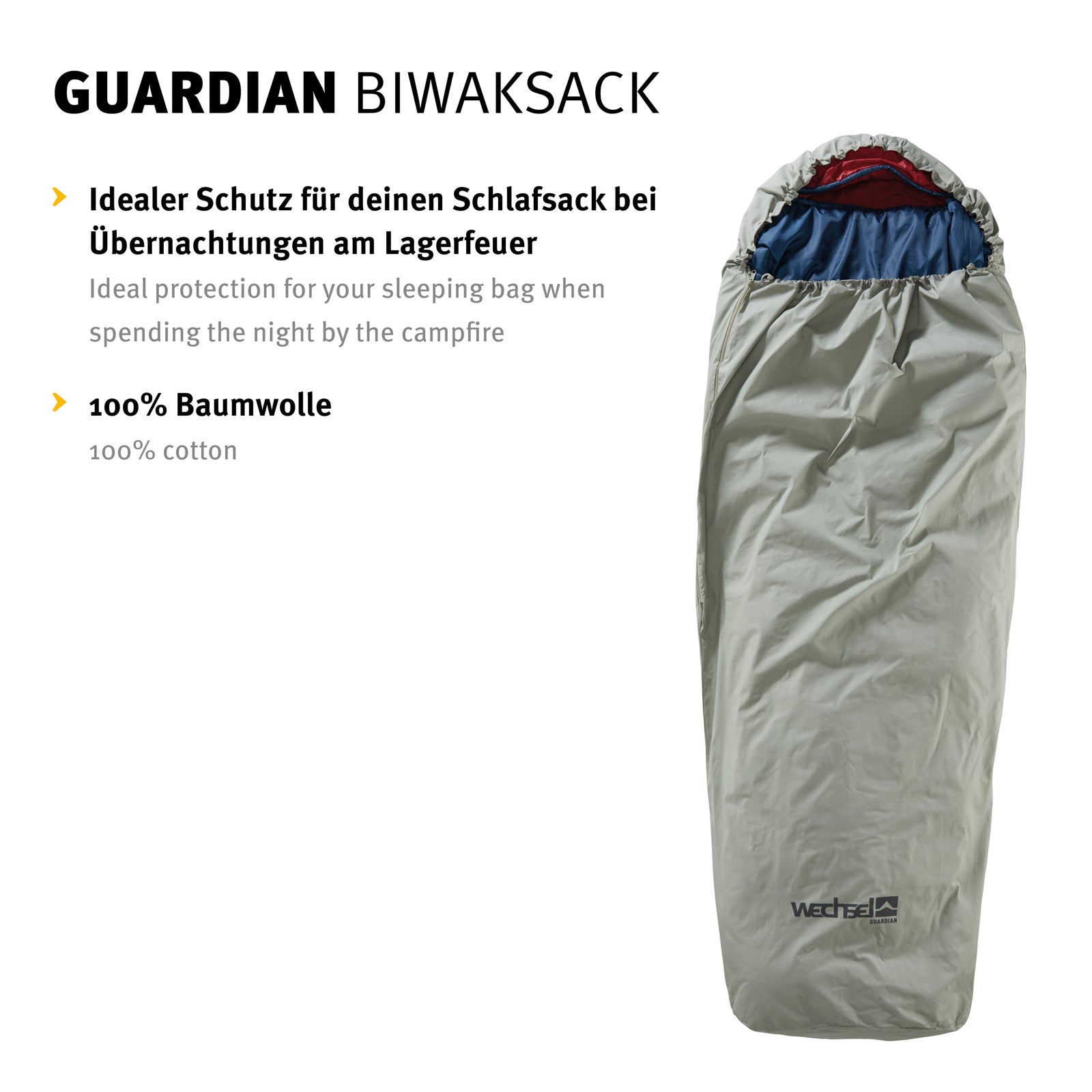WECHSEL bivouac bag for sleeping bag cover Bivy Bivi Bag 100% cotton