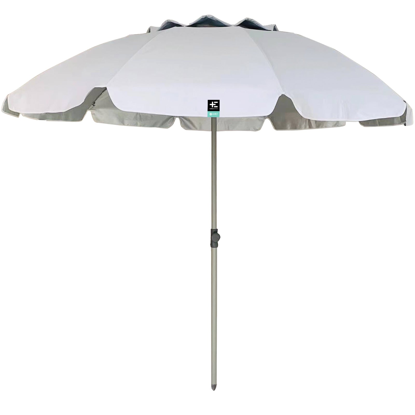 TERRA NATION Beach Umbrella Kaha Kiri rPET Parasol UPF 50+ Recycled Ø1.95 m