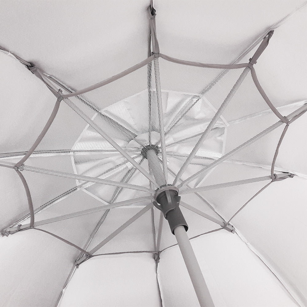 Parasol de plage TERRA NATION Kaha Kiri en rPET UPF 50+ recyclé Ø1,95 m