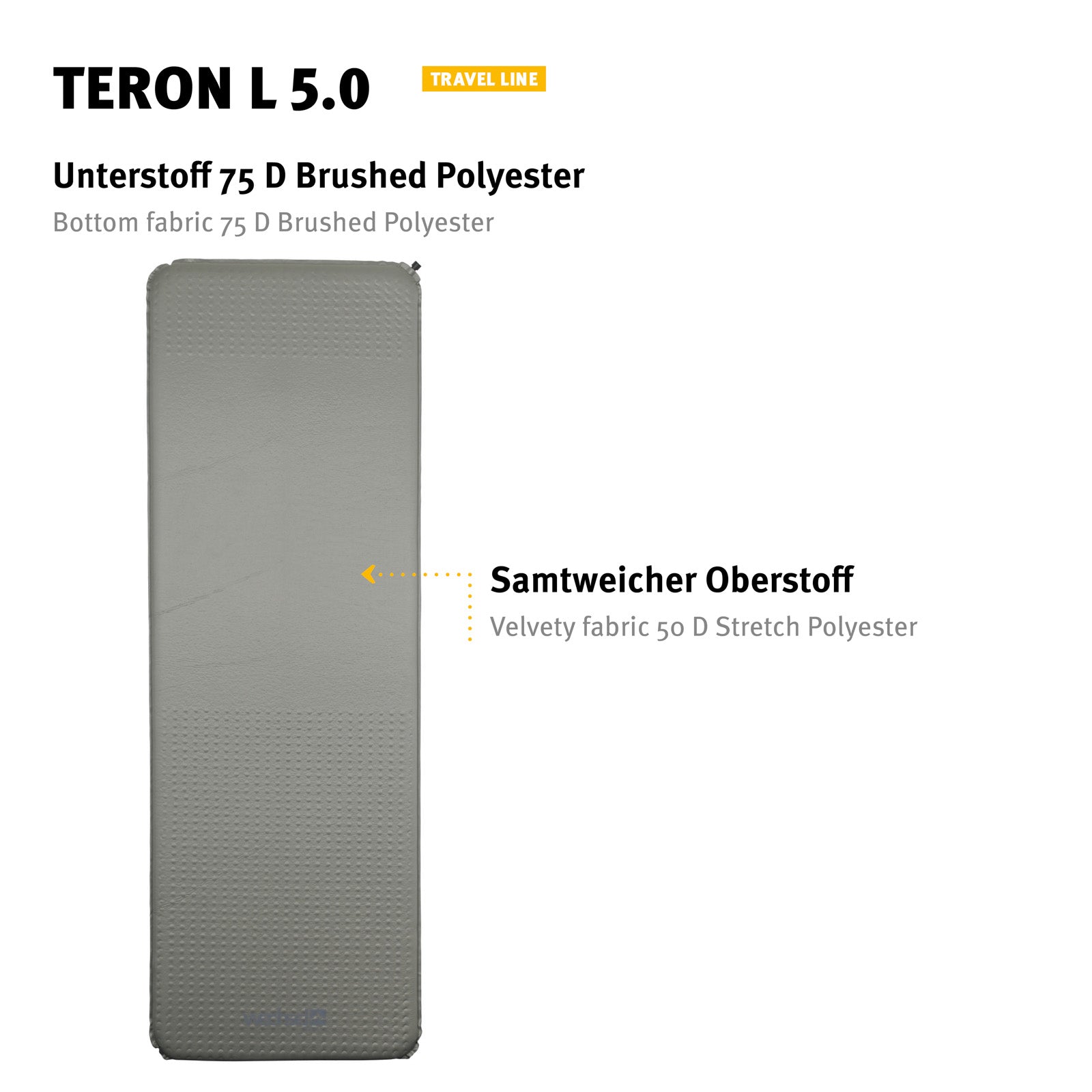 WECHSEL Teron L 5.0 airbed thermal mat, lightweight, self-inflating, 1.5 kg