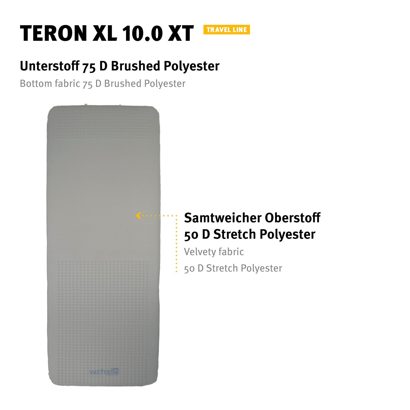 WECHSEL Teron XL 10.0 XT sleeping mat, air bed box mattress, self-inflating