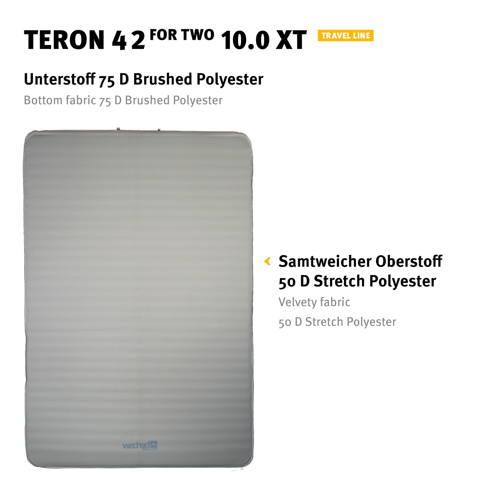 WECHSEL Doppel Isomatte Teron 42 10.0 XT 2 Personen Luftbett XL Selbstaufblasend