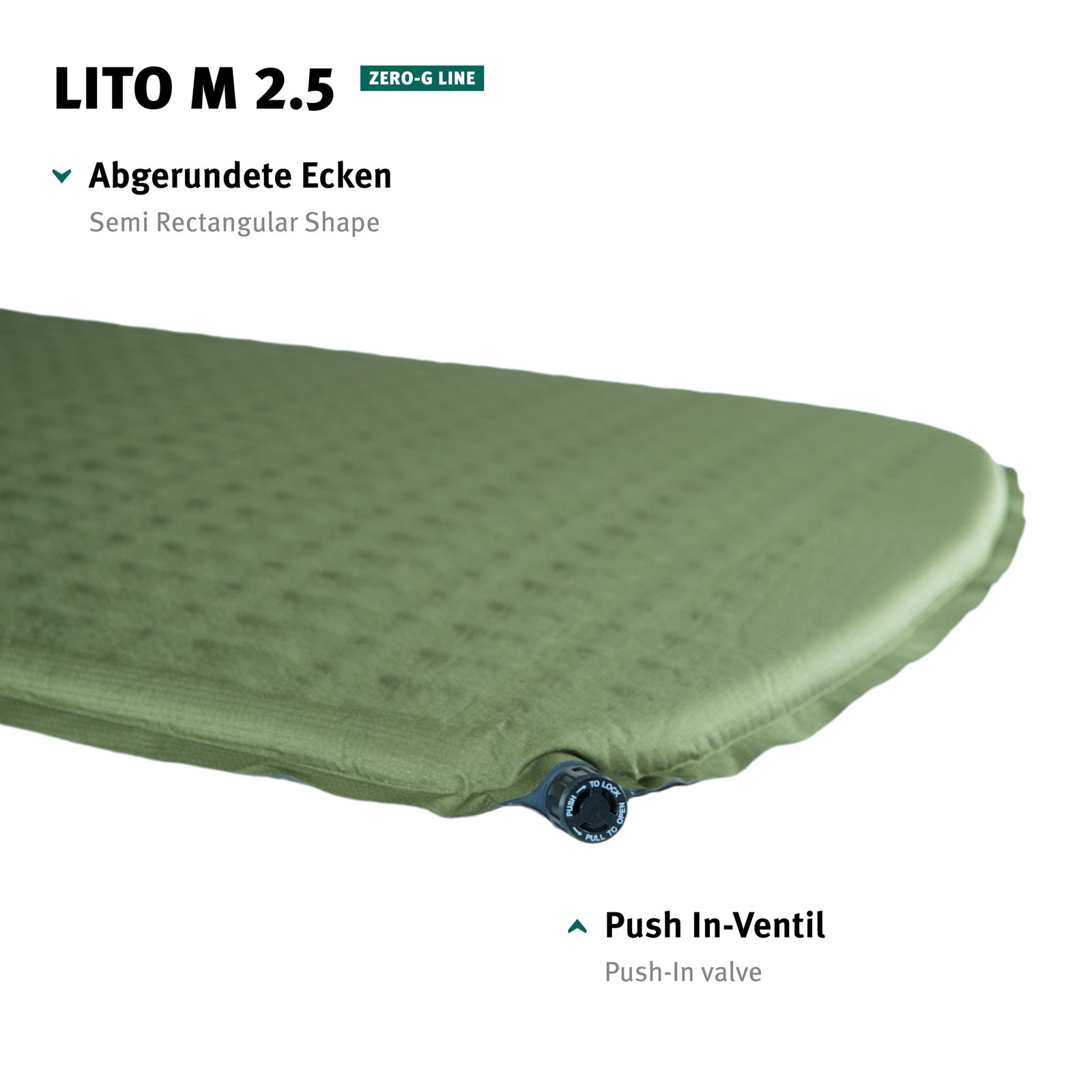 WECHSEL Trekking Isomatte Lito M 2.5 Luftbett Leicht Selbstaufblasend 0,45 kg