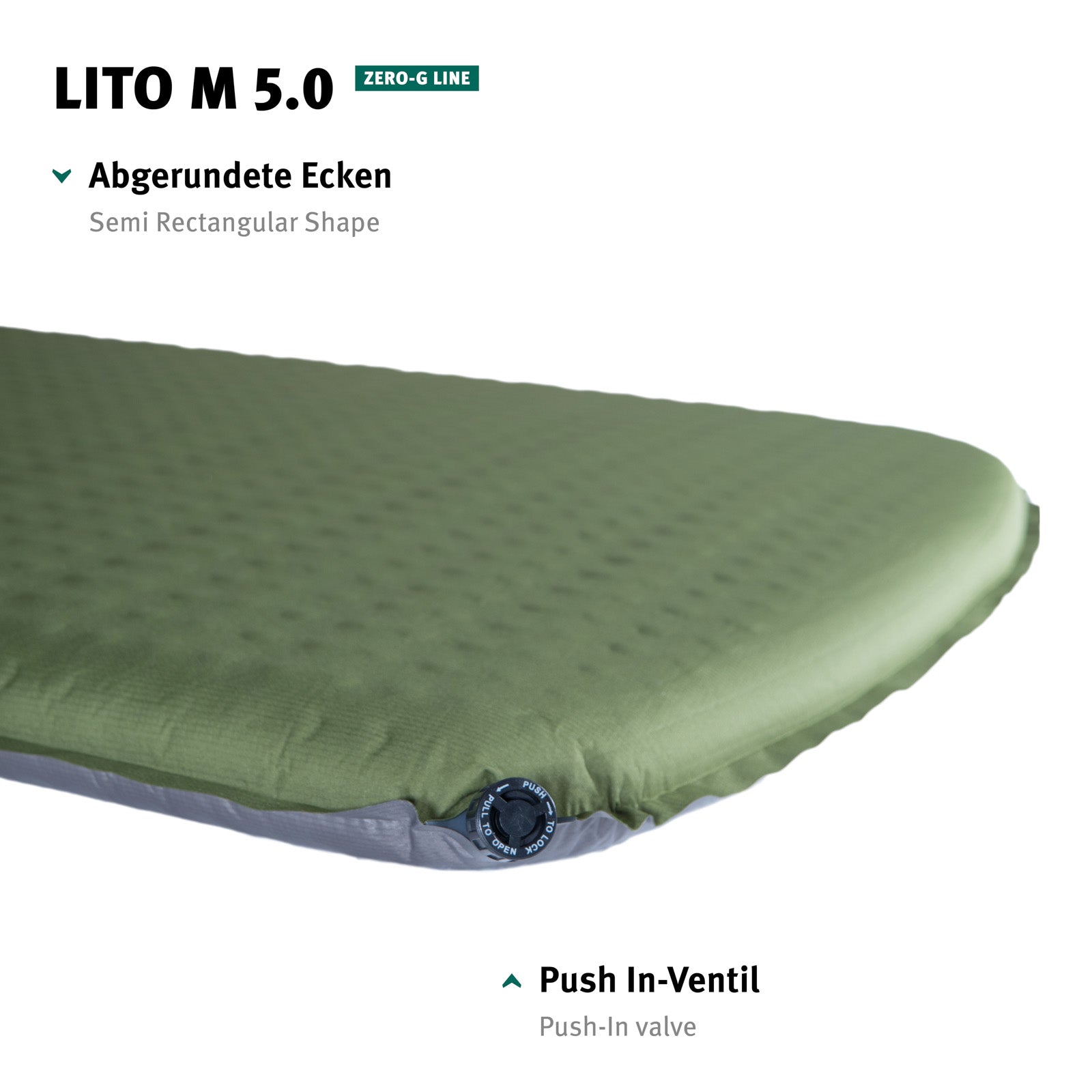 WECHSEL Trekking sleeping mat Lito M 5.0 air bed lightweight self-inflating 0.85 kg