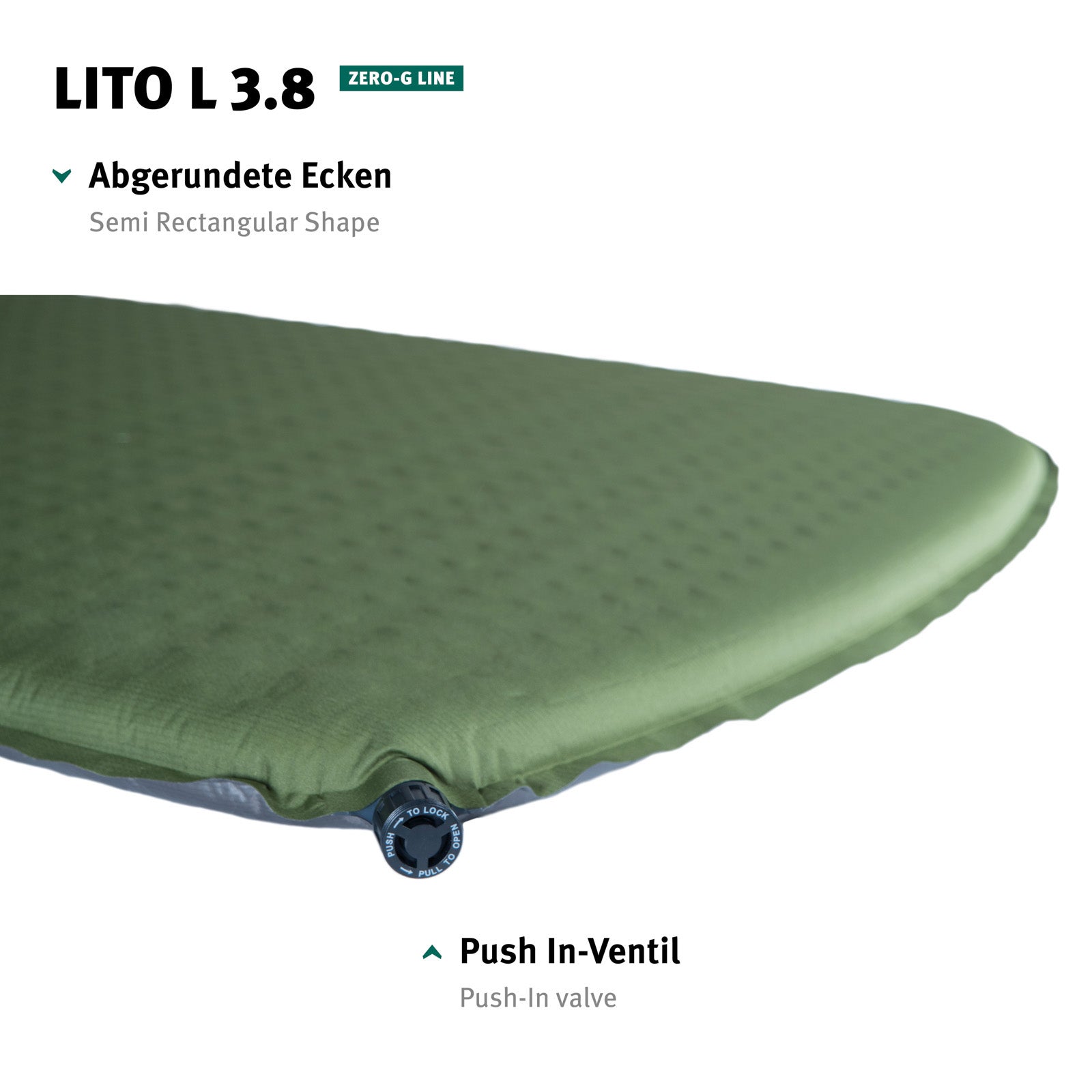 WECHSEL Matelas de randonnée Lito L 3,8 Matelas gonflable léger Auto-gonflant 0,75 kg