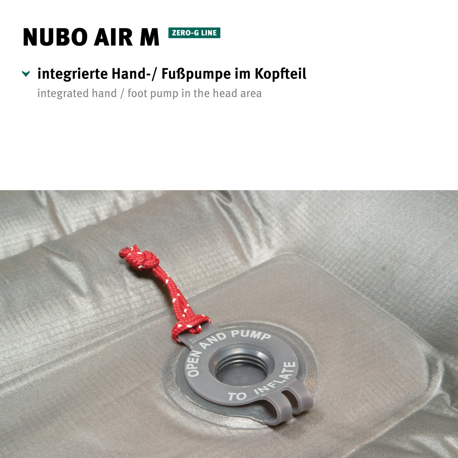 WECHSEL Matelas de couchage de trekking Nubo Air M Air Bed Ultra Light Pump Cotton 0,6 kg