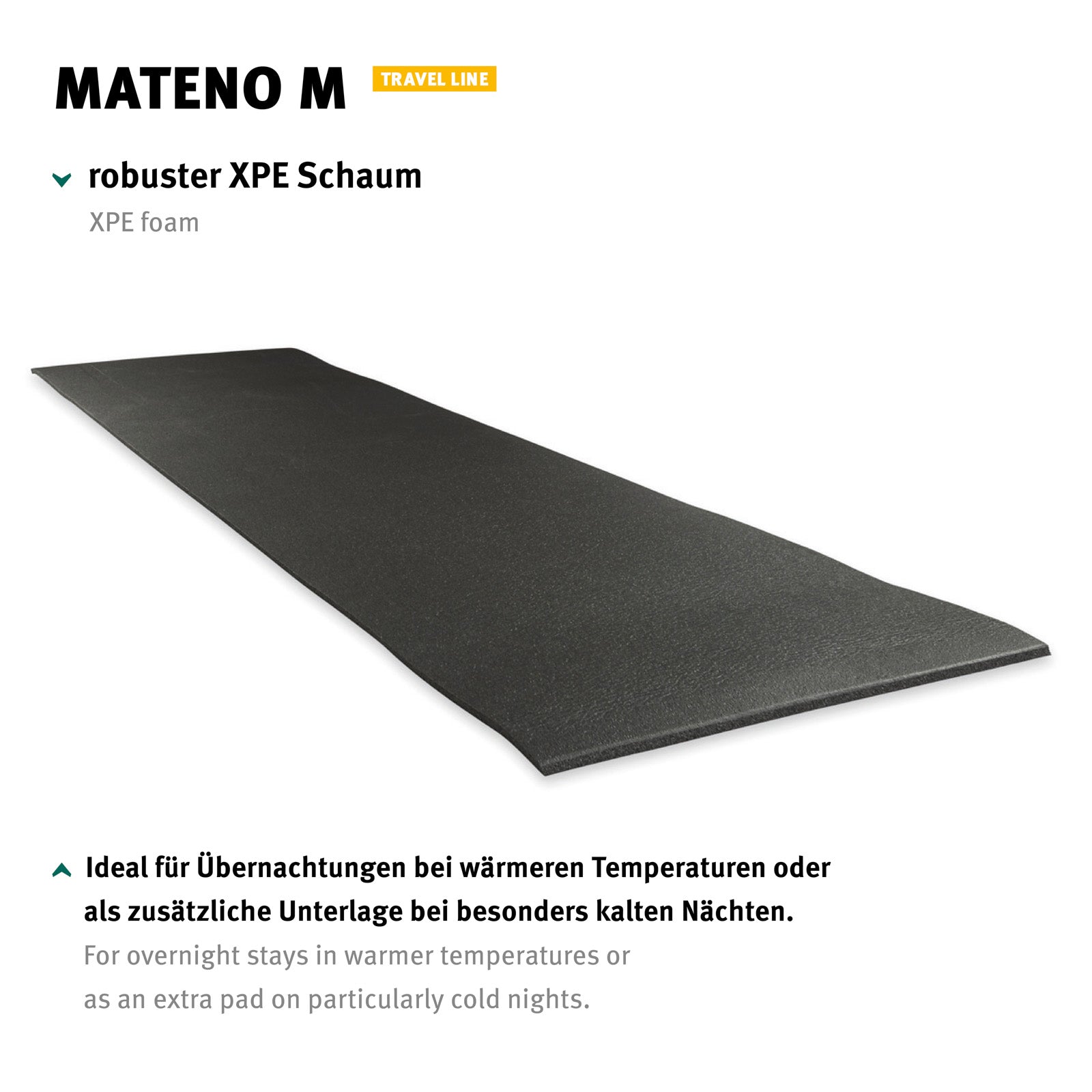 WECHSEL Camping Isomatte Mateno XPE Schaumstoff Thermo Sport Boden Yoga Matte