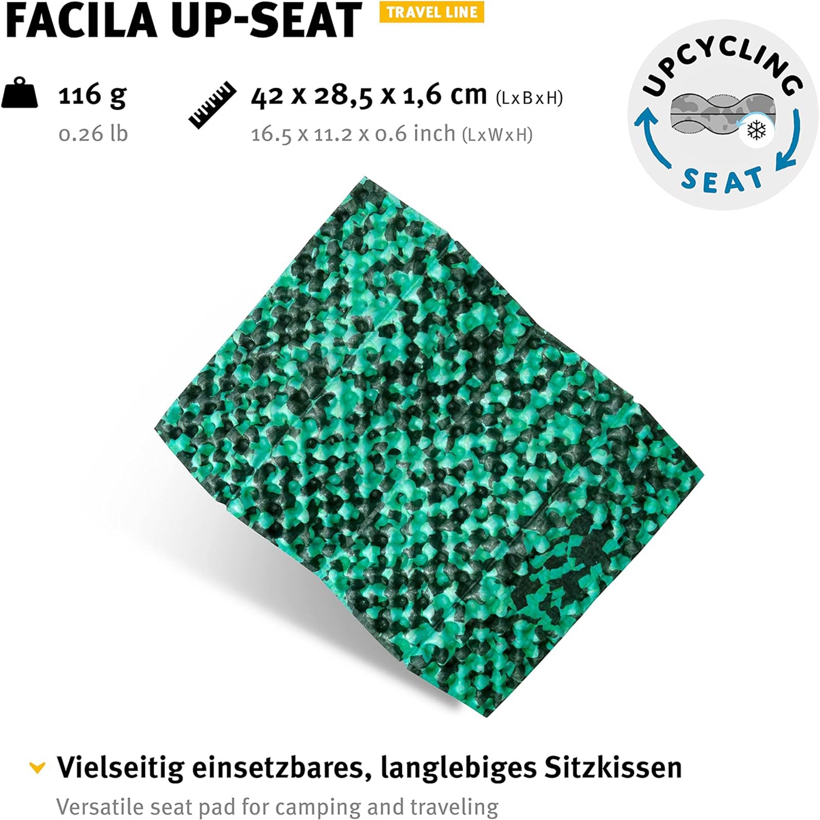 WECHSEL Thermo zitkussen Facila UpSeat Outdoor-kussen Campingkussen Opvouwbaar