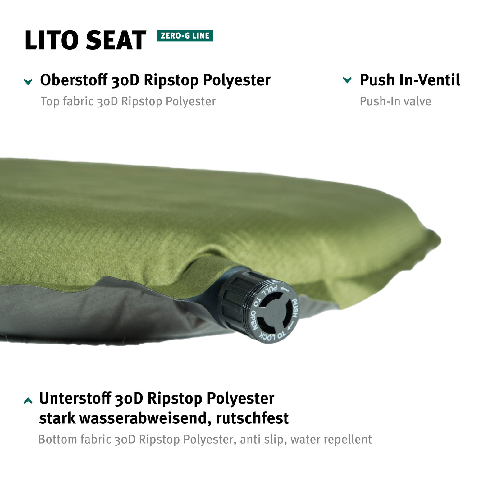 Oreiller de camping CHANGE Lito Seat Thermo Oreiller de voyage Chasse Léger Autogonflant