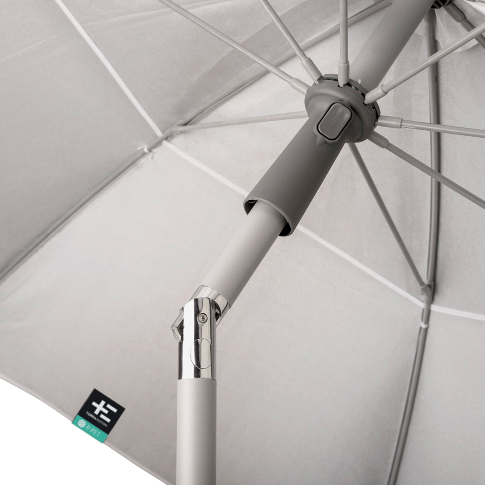 TERRA NATION Strandschirm Au Kiri rPET Sonnenschirm Rund UPF 50+ Recycelt Ø1,8m